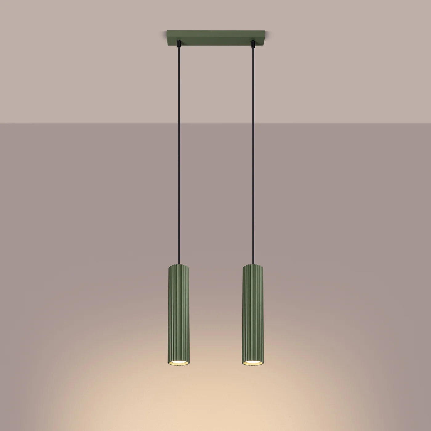 Lampa wisząca Karbon 2 zielona oliwka - Image 4