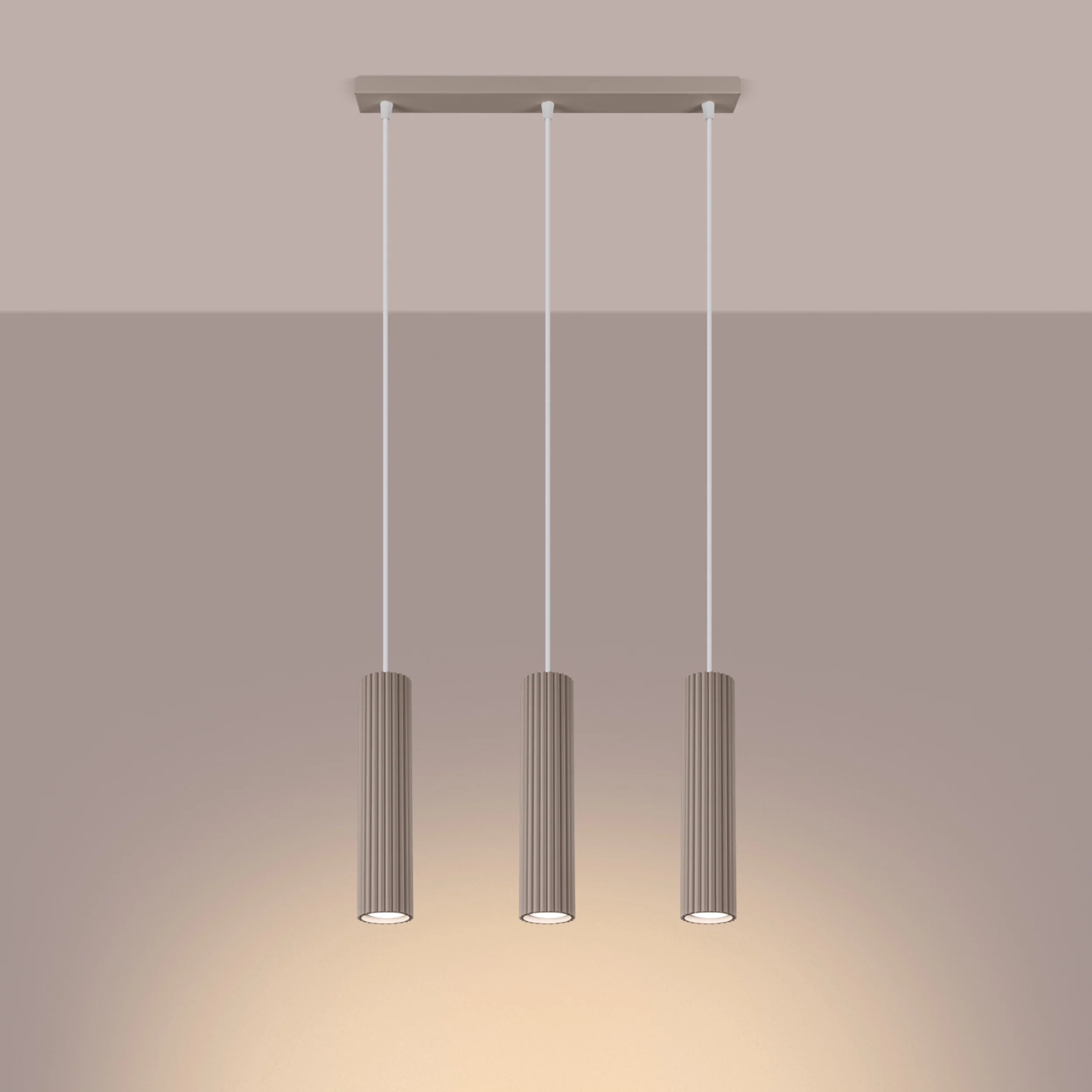 Lampa wisząca Karbon 3L taupe - Image 7