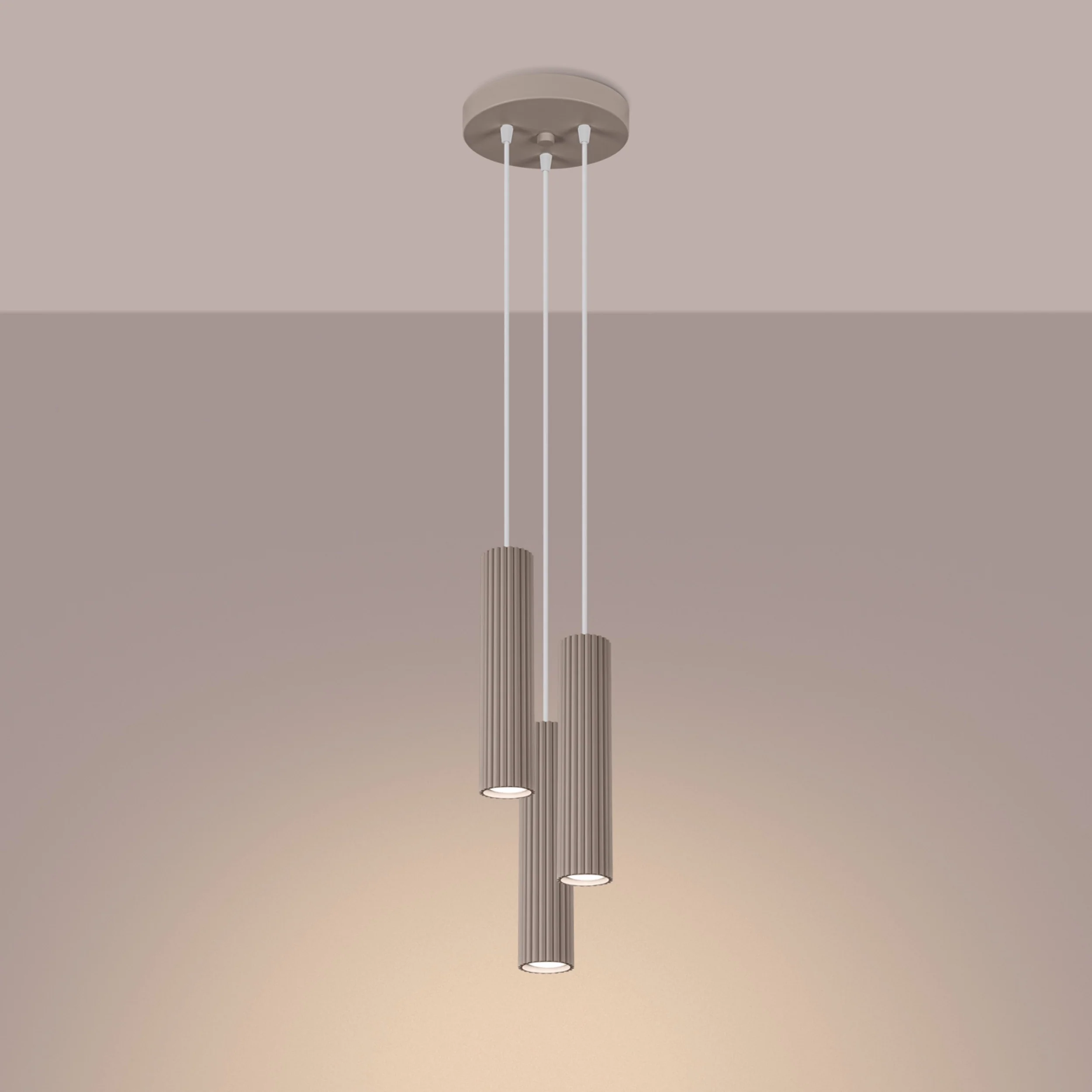 Lampa wisząca Karbon 3P taupe - Image 7