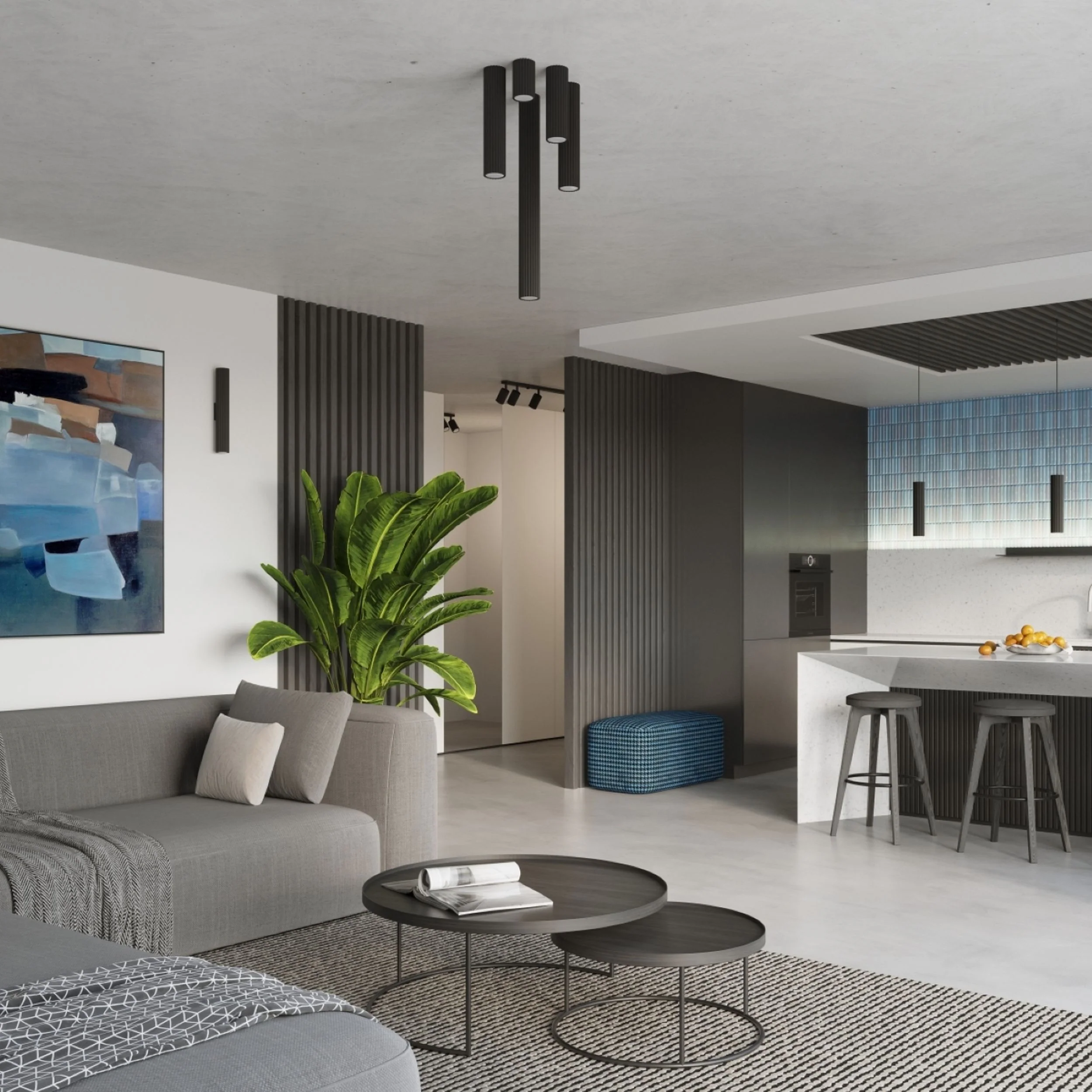 Lampa wisząca Karbon x1 czarna - Image 3