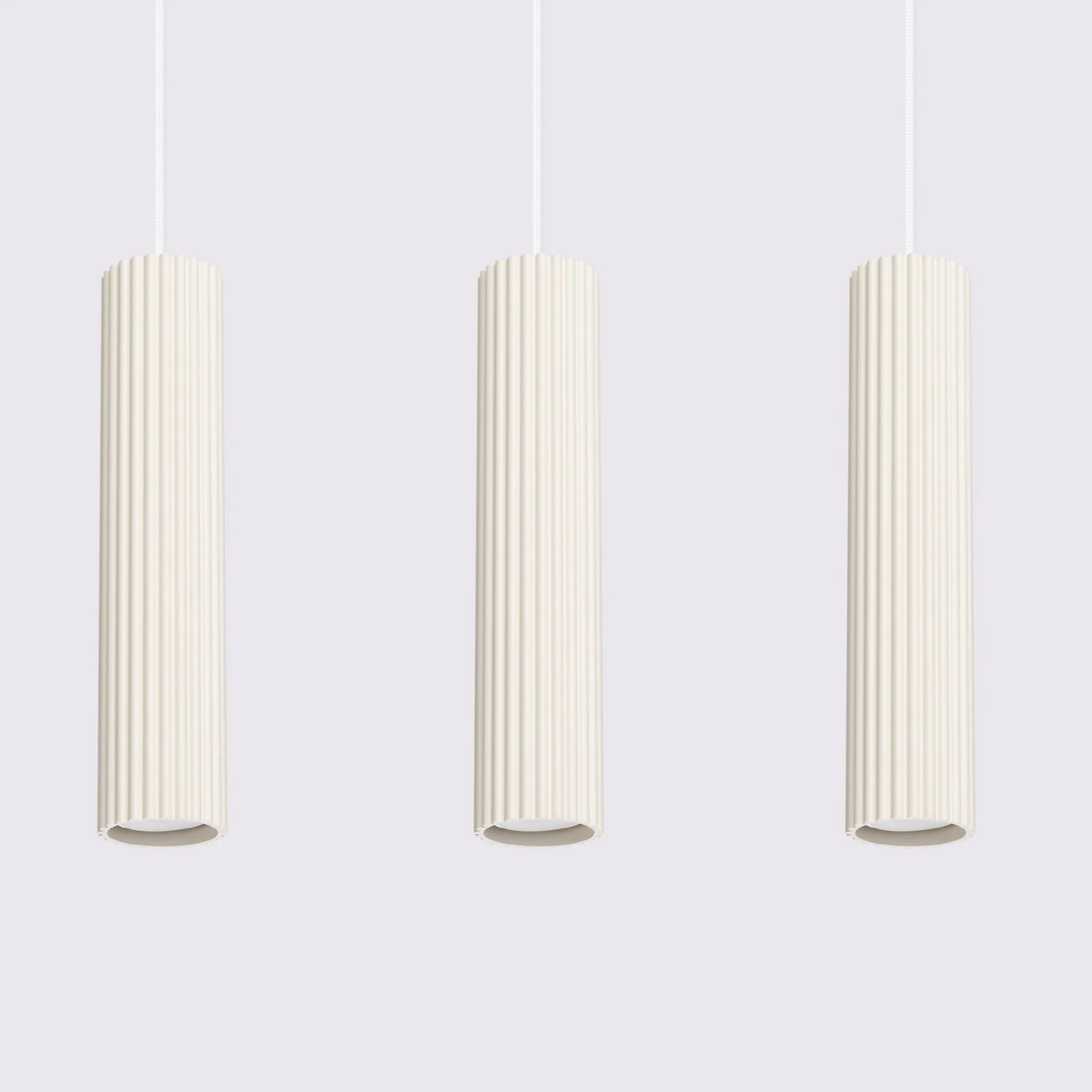 Lampa wisząca Karbon x3 beżowa - Image 4
