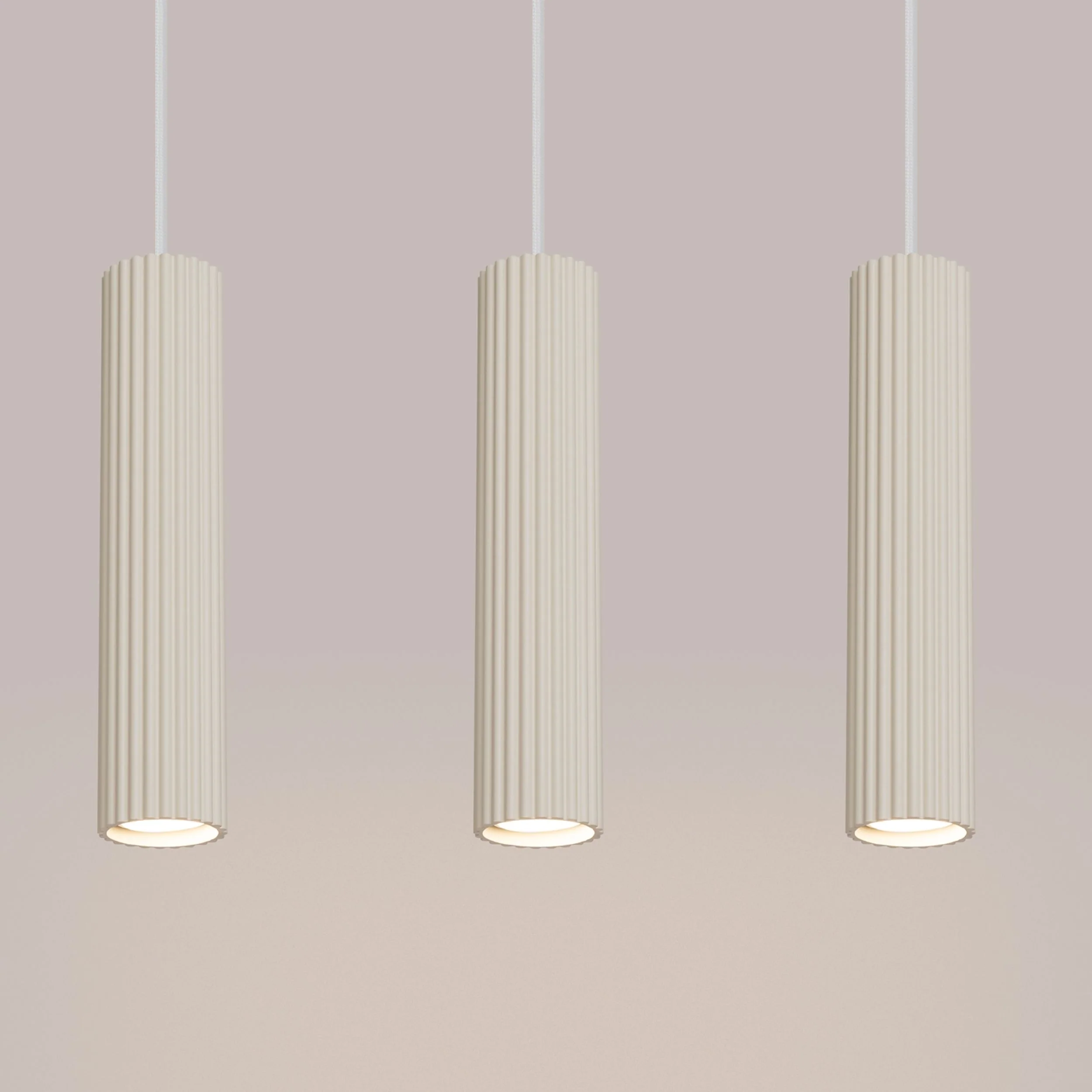 Lampa wisząca Karbon x3 beżowa - Image 5