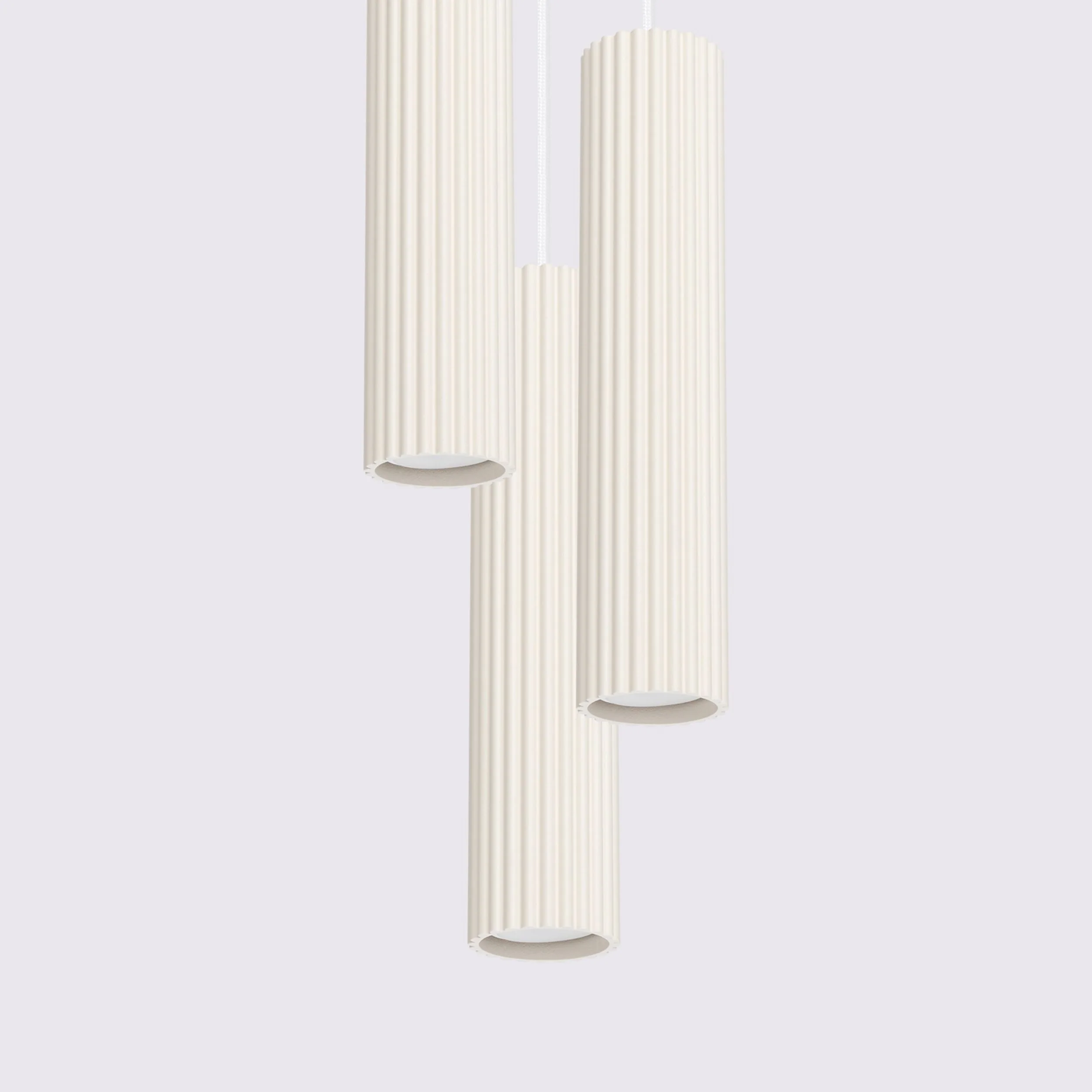 Lampa wisząca Karbon x3 beżowa na okrągłej podsufitce - Image 6