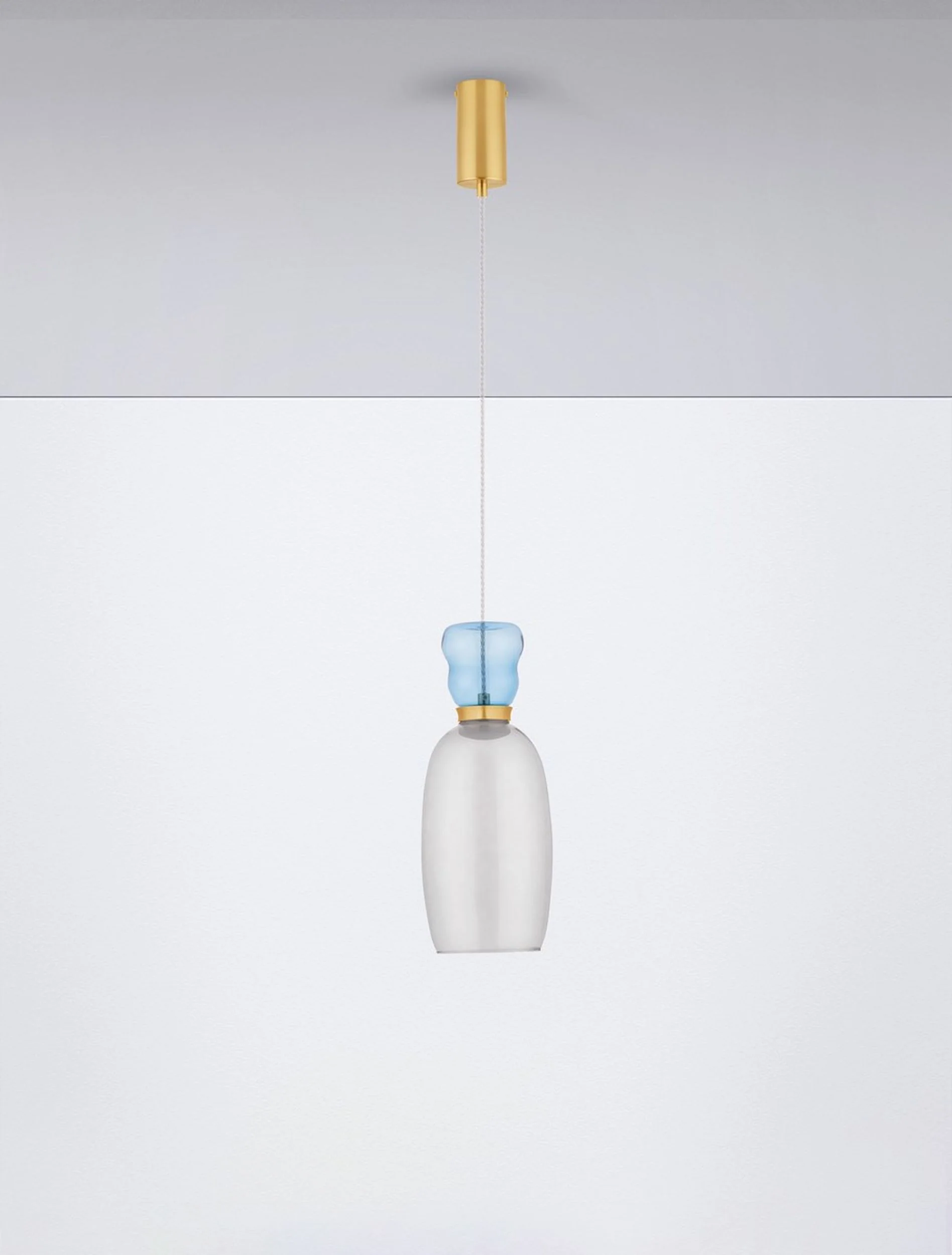 Lampa wisząca Kiands LED x1 niebiesko-złota - Image 3