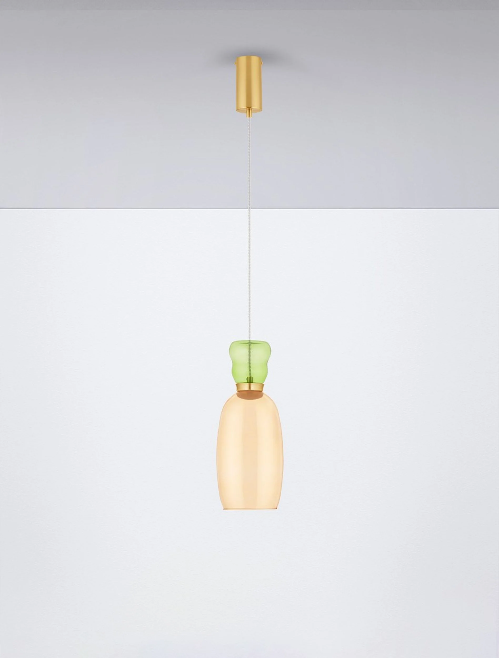 Lampa wisząca Kiands LED x1 zielono-złota - Image 3