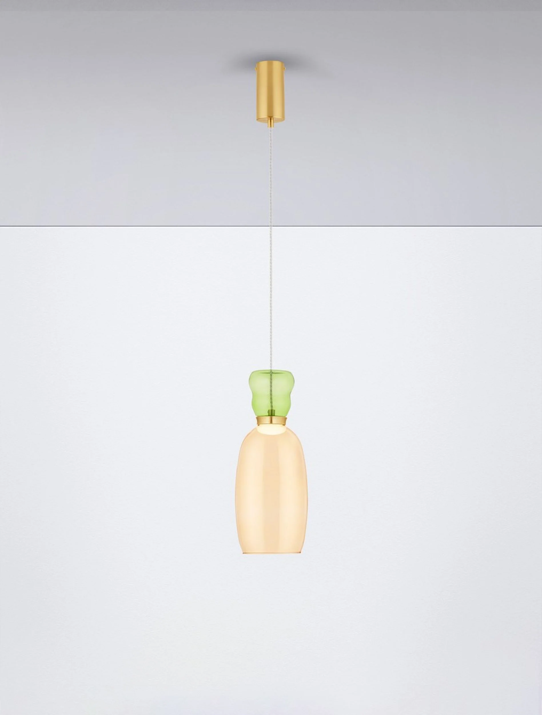 Lampa wisząca Kiands LED x1 zielono-złota - Image 4