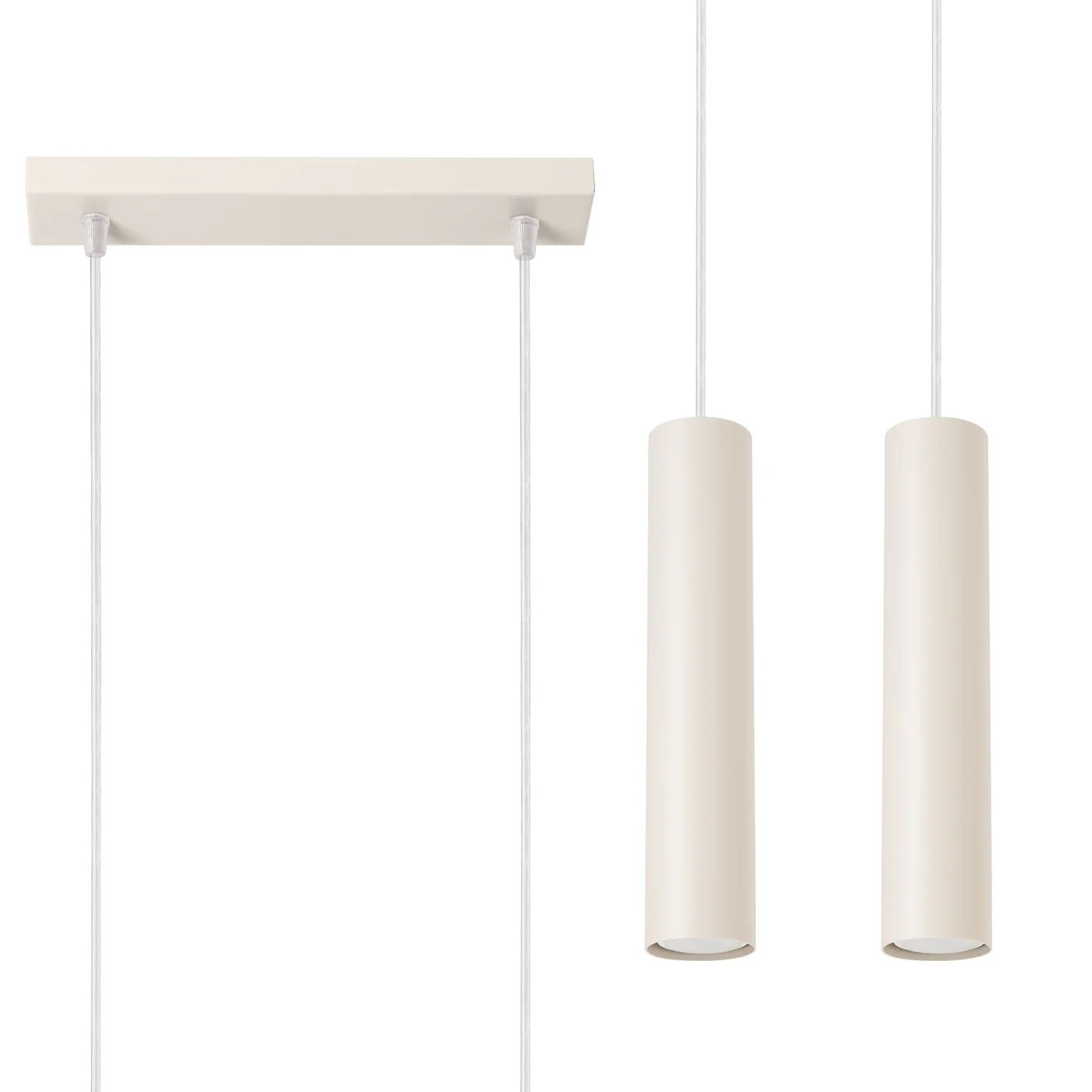 Lampa wisząca Lagos 2 beżowa - Image 2