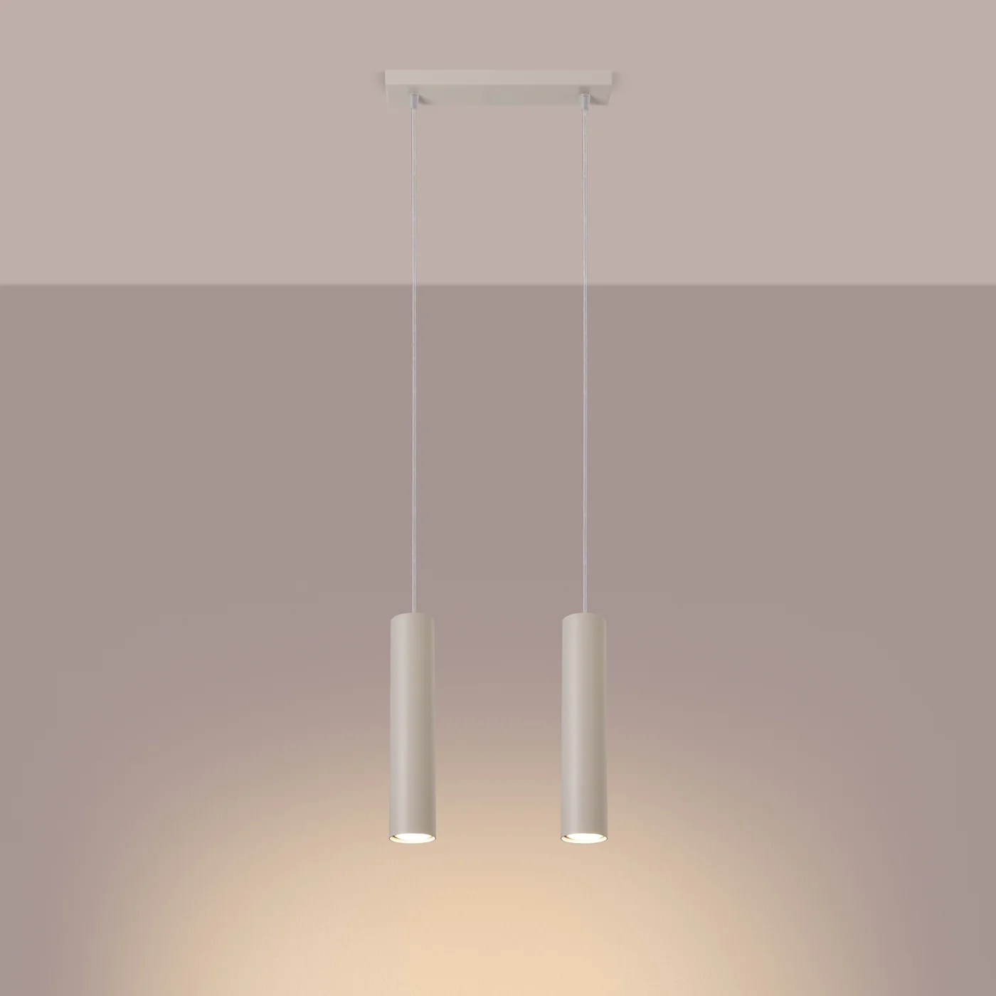 Lampa wisząca Lagos 2 beżowa - Image 4
