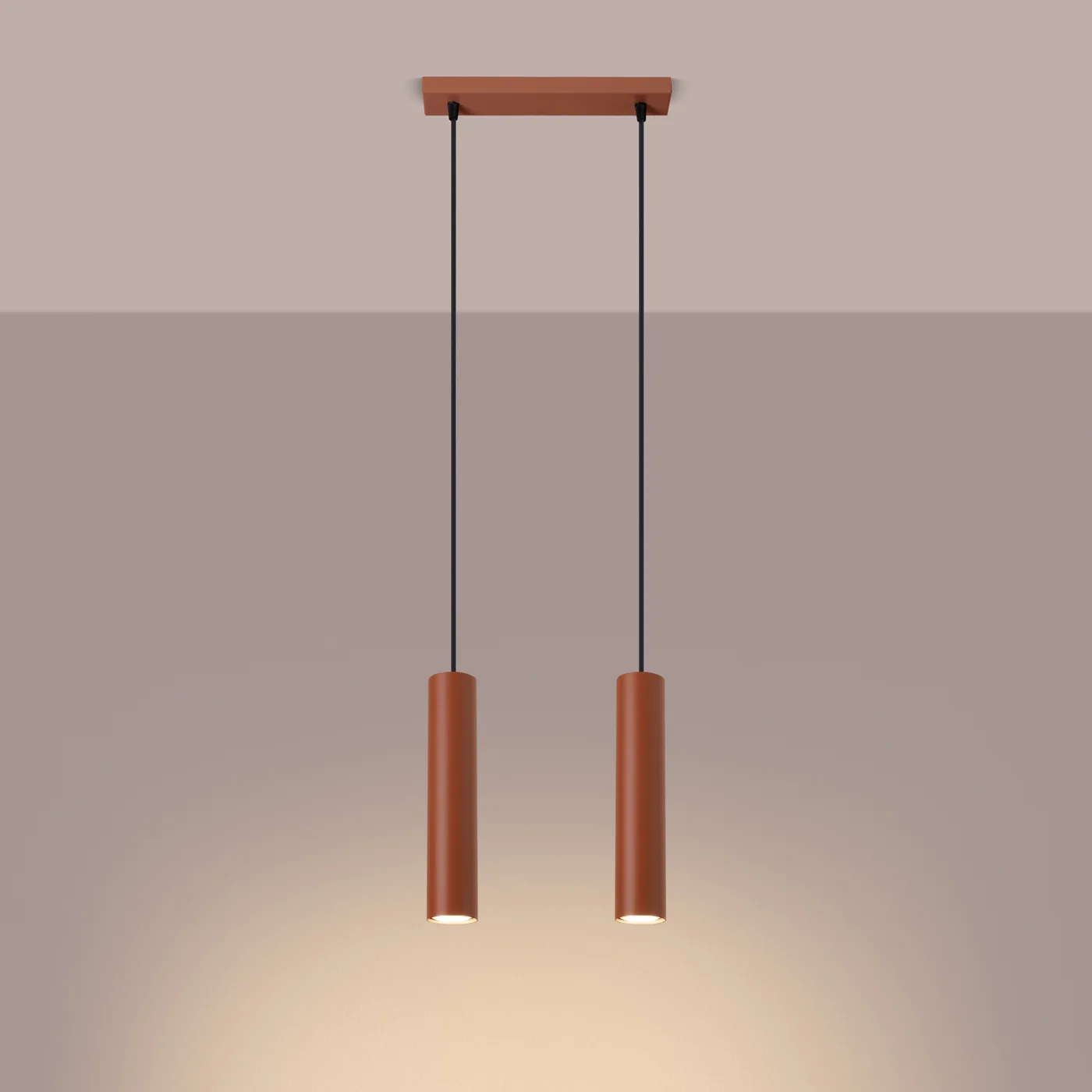 Lampa wisząca Lagos 2 ochra czerwona - Image 4