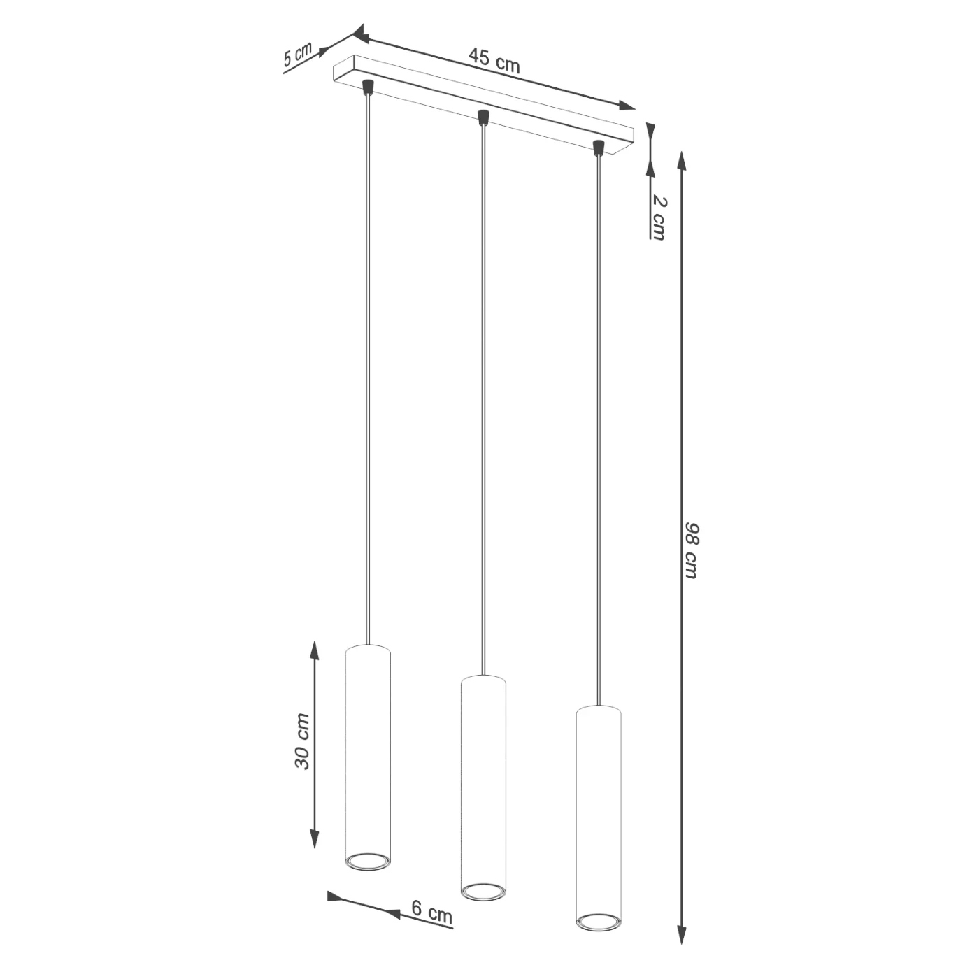 Lampa wisząca Lagos 3L beżowa - Image 8