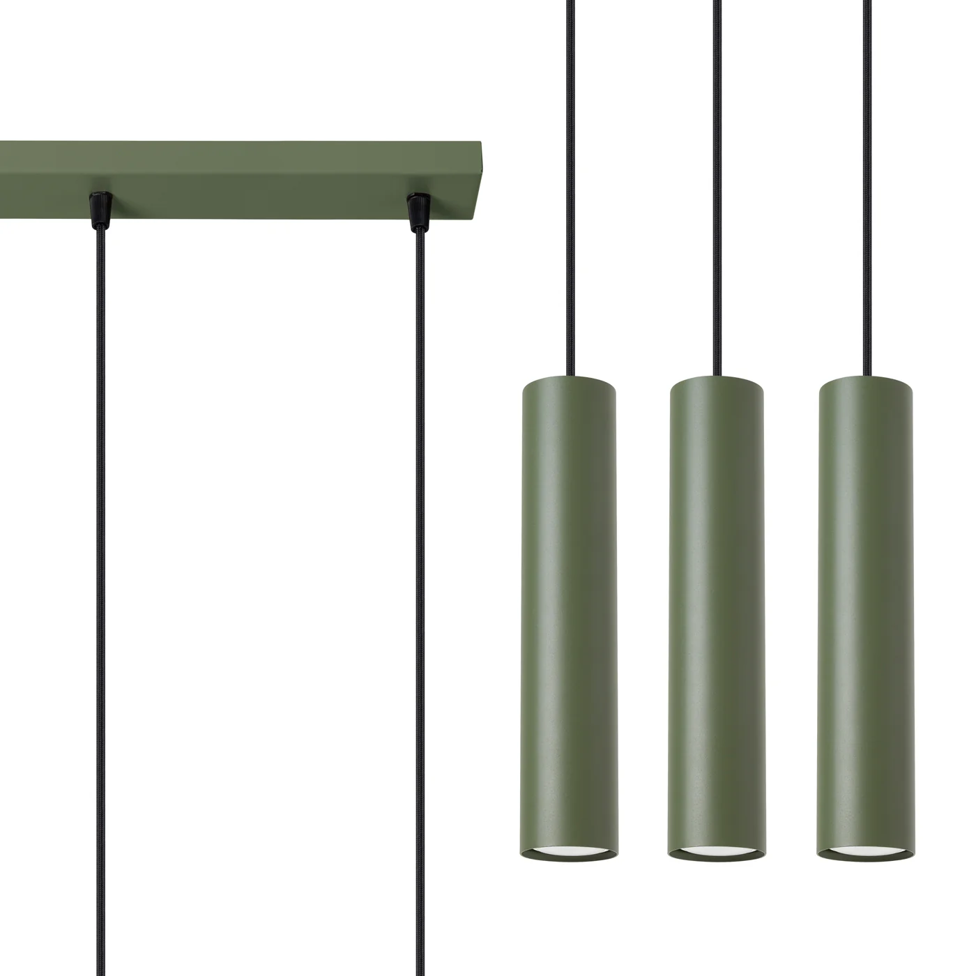 Lampa wisząca Lagos 3L zielona oliwka - Image 2