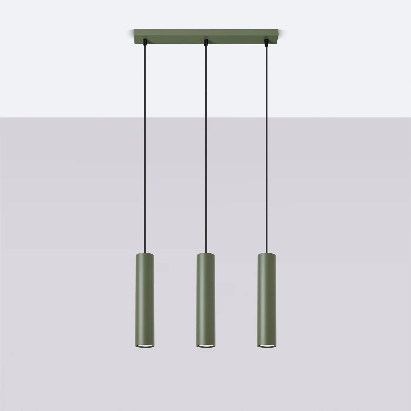 Lampa wisząca Lagos 3L zielona oliwka - Image 3