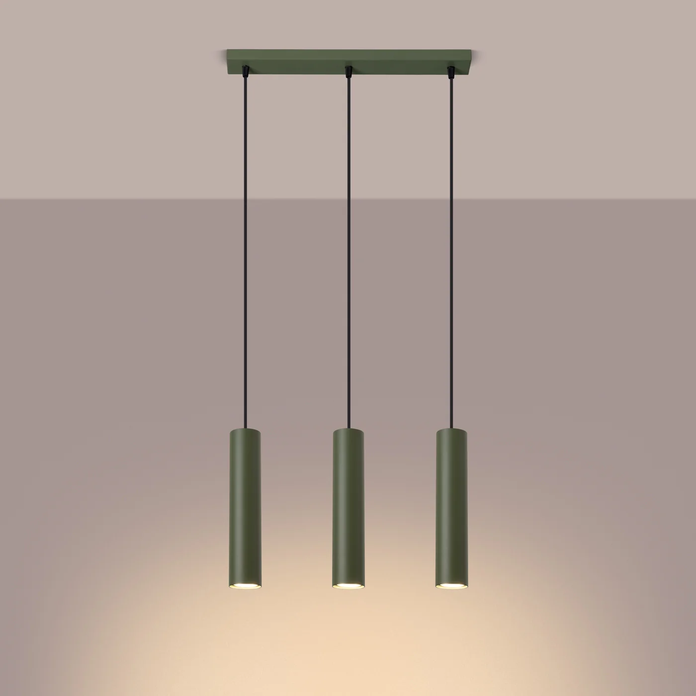 Lampa wisząca Lagos 3L zielona oliwka - Image 4