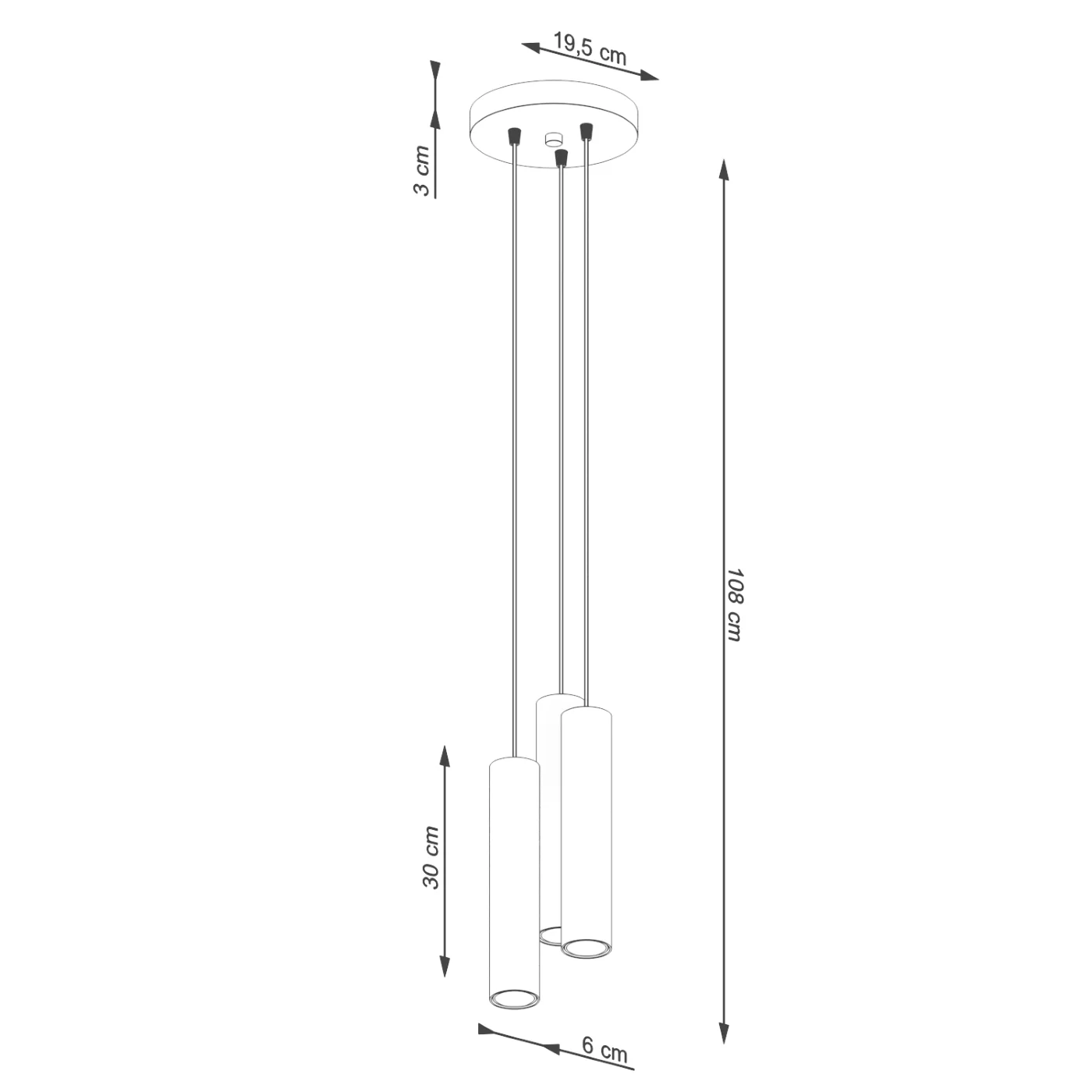 Lampa wisząca Lagos 3P beżowa - Image 11