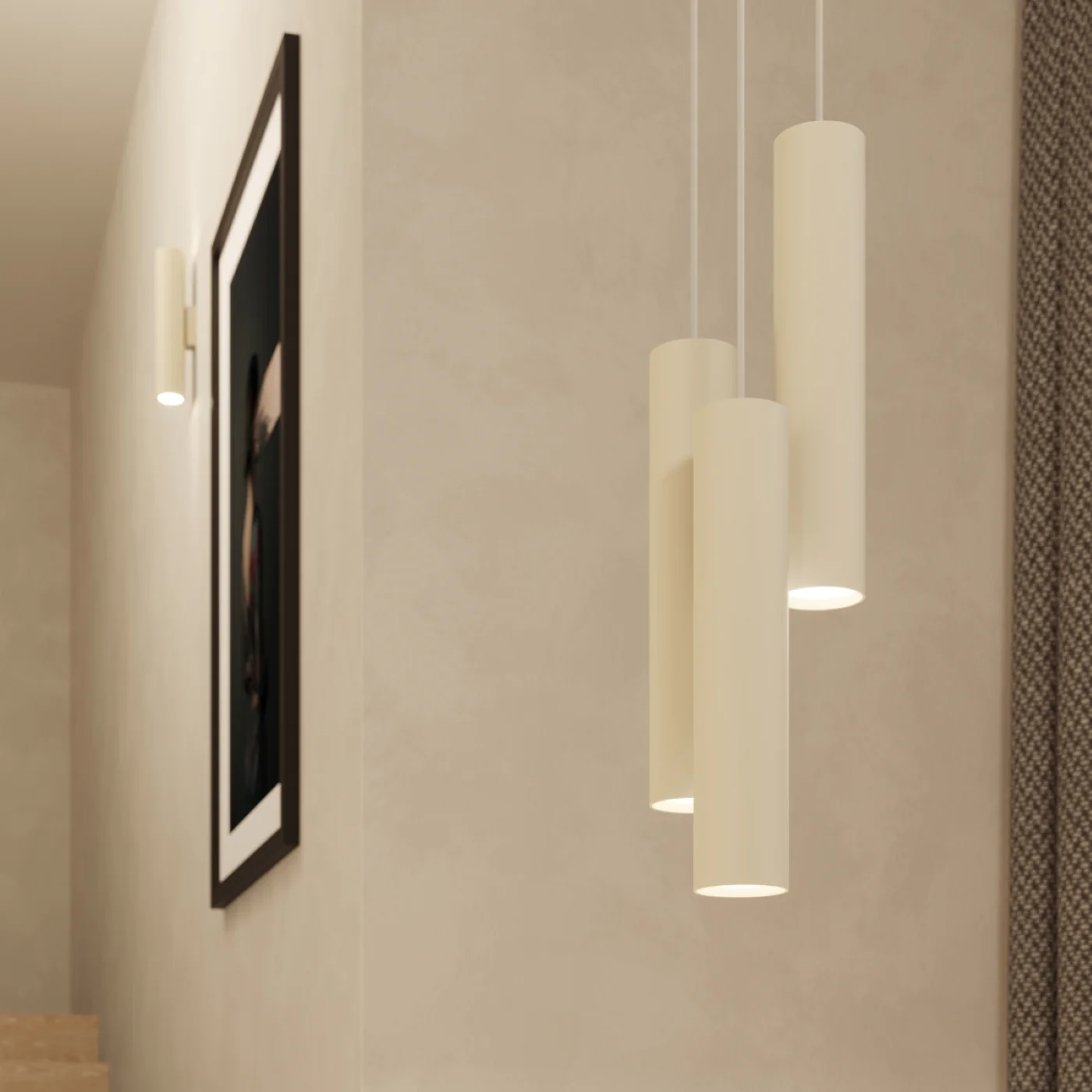 Lampa wisząca Lagos 3P beżowa - Image 4