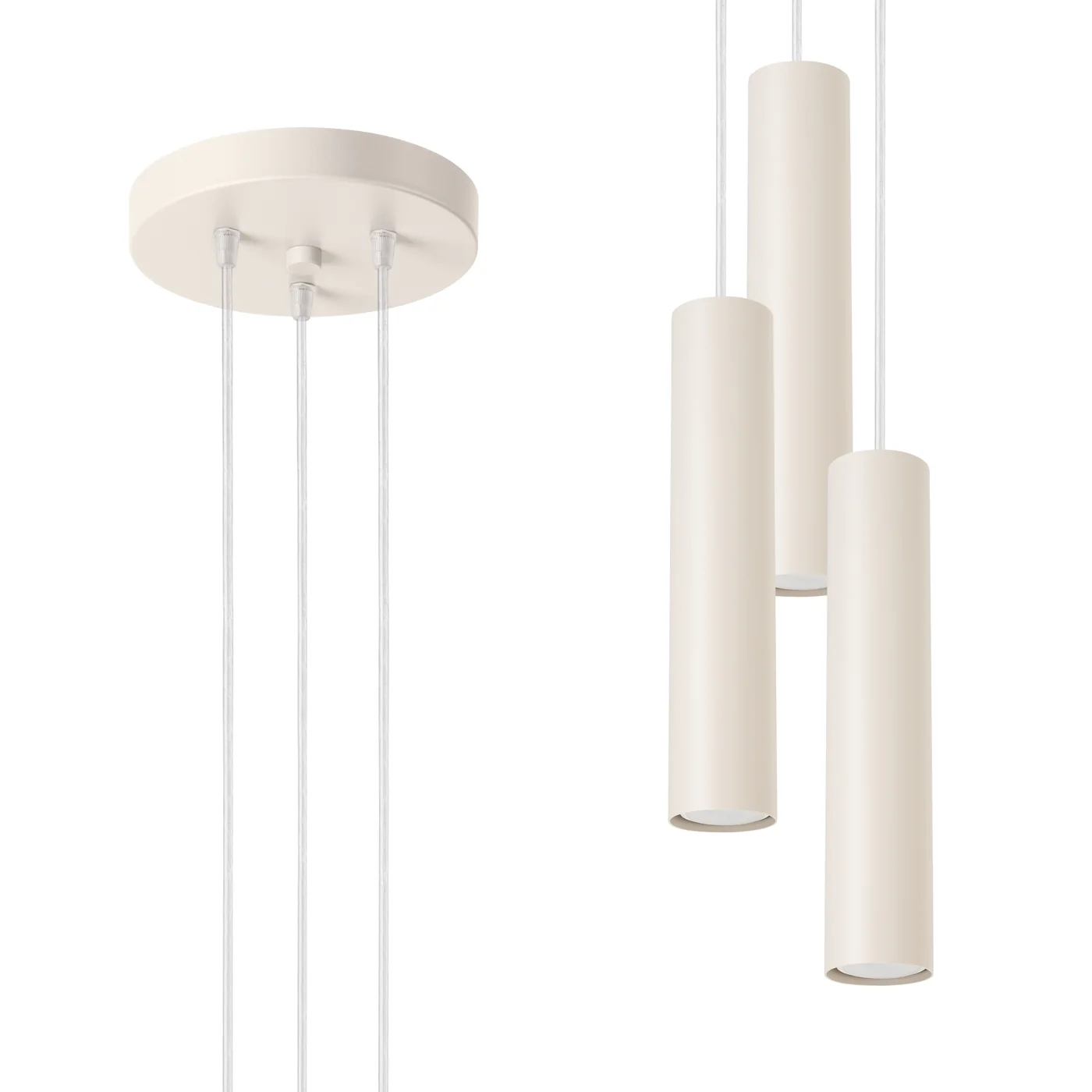 Lampa wisząca Lagos 3P beżowa - Image 5