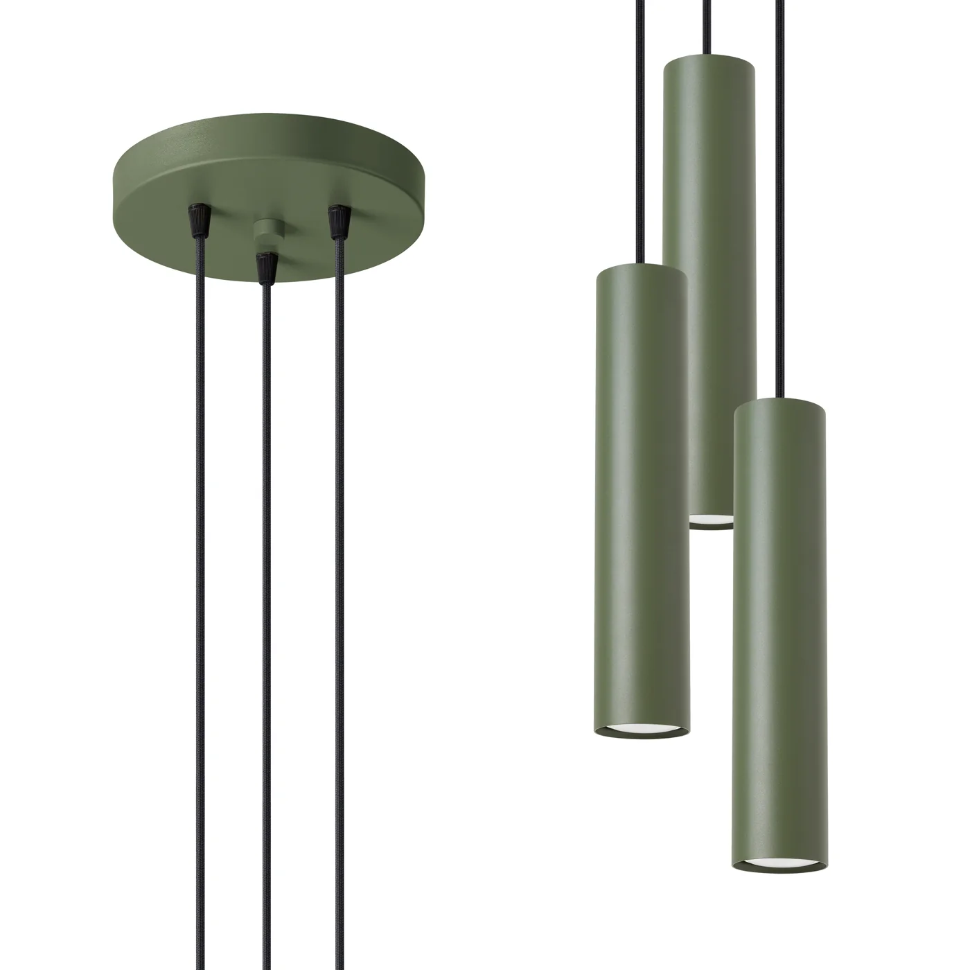 Lampa wisząca Lagos 3P zielona oliwka - Image 5