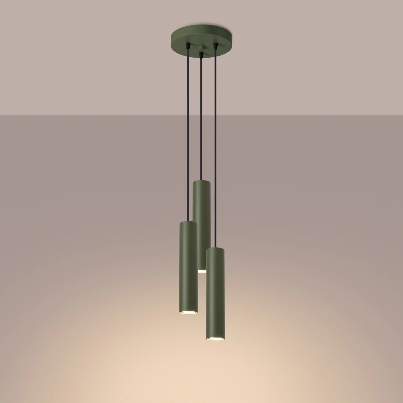 Lampa wisząca Lagos 3P zielona oliwka - Image 7
