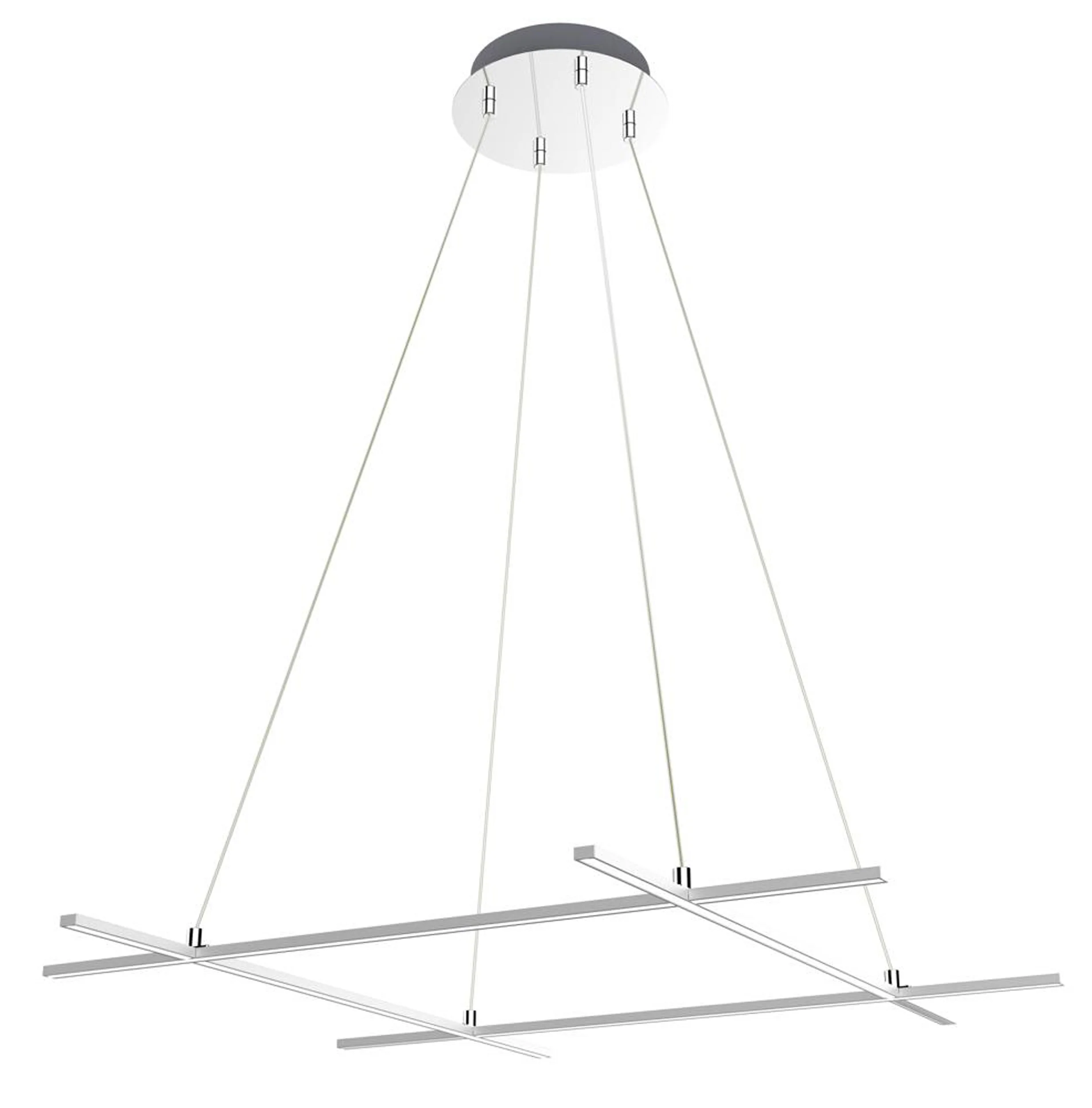 Lampa wisząca LED Andros 70x70 srebrna 4000K 40W