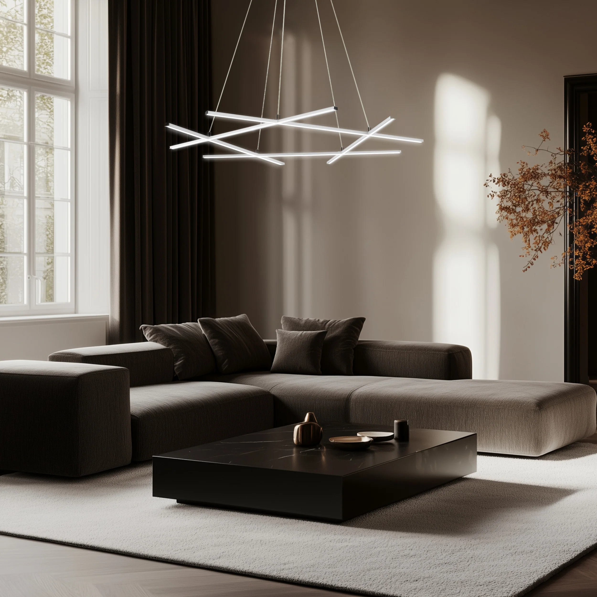 Lampa Wisząca LED Andros srebrna - Image 4