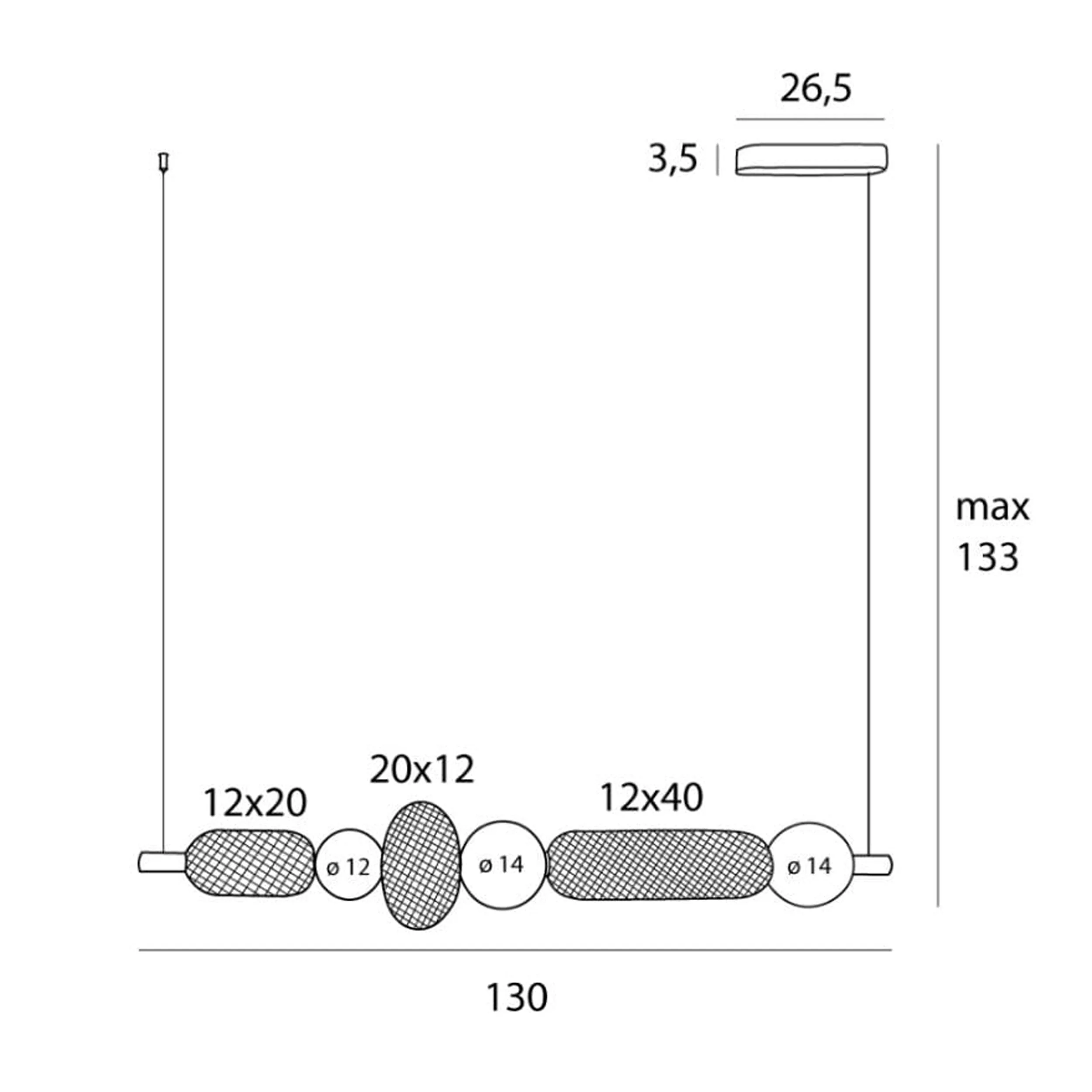 Lampa Wisząca LED Bora 130 cm - Image 3