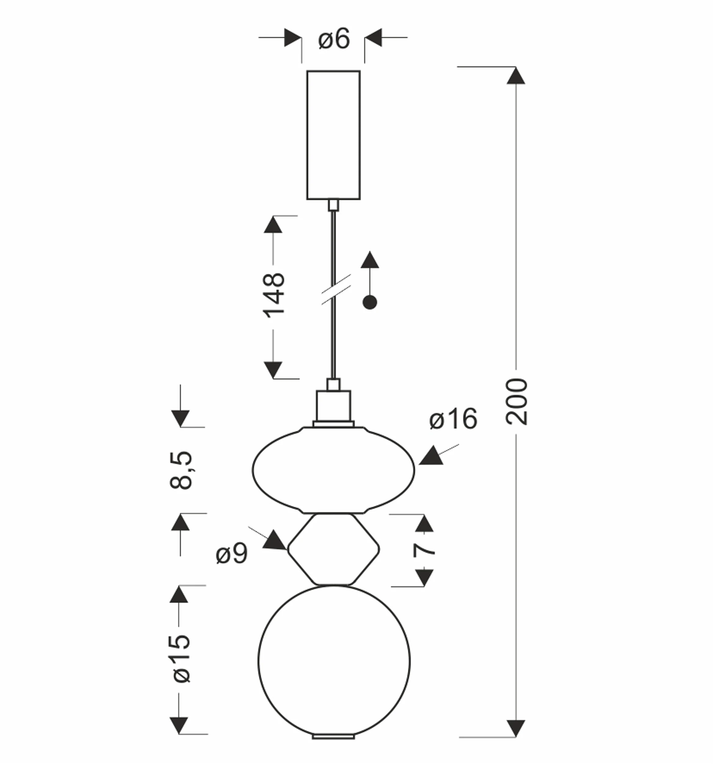 Lampa wisząca LED Flores brązowo-pomarańczowa 3000K 10W z białym kloszem - Image 4