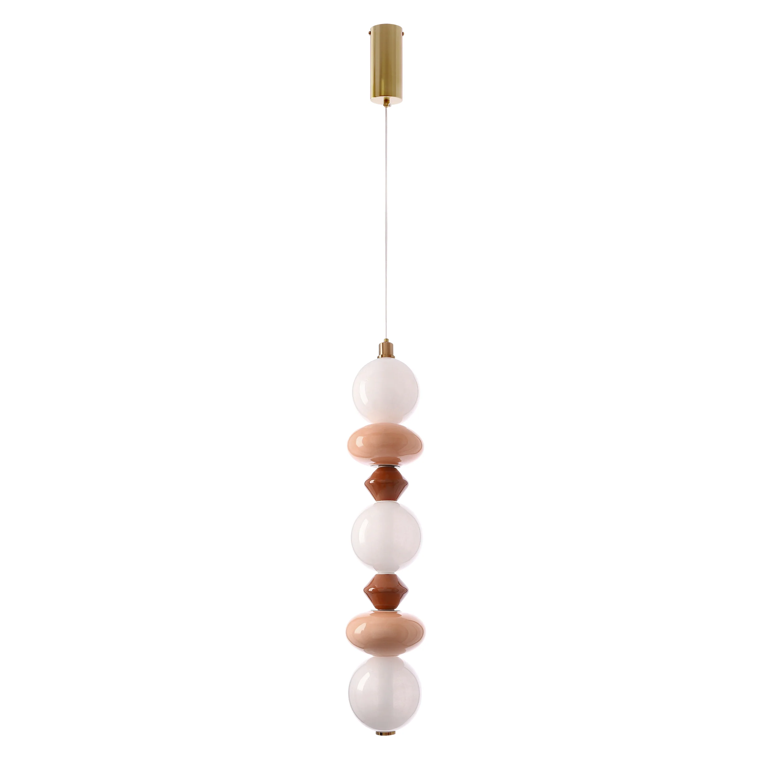 Lampa wisząca LED Flores brązowo-pomarańczowa 3000K 20W z białym kloszem