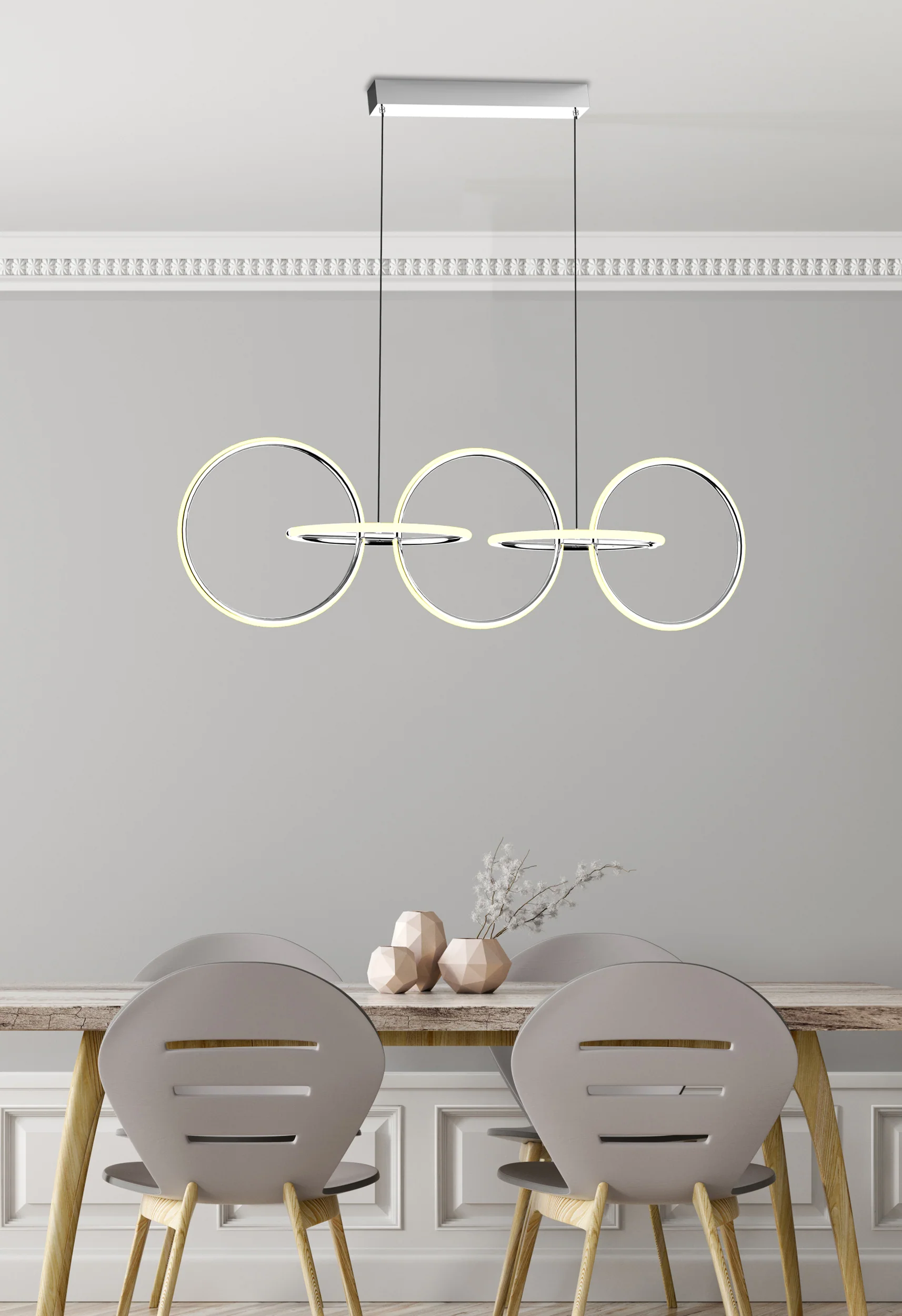 Lampa wisząca LED Kos 114x35 chromowa 4000K 60W - Image 2