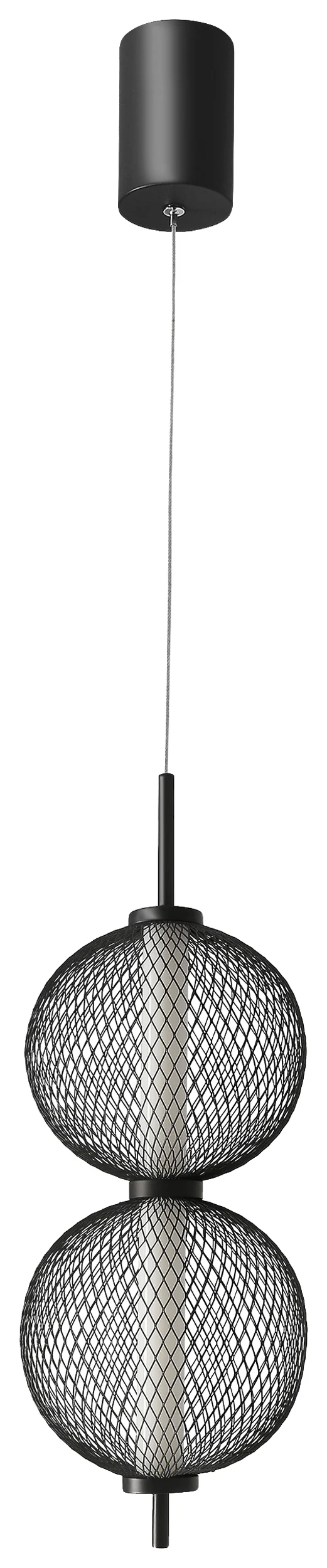 Lampa Wisząca LED Puma x2 14 cm czarna