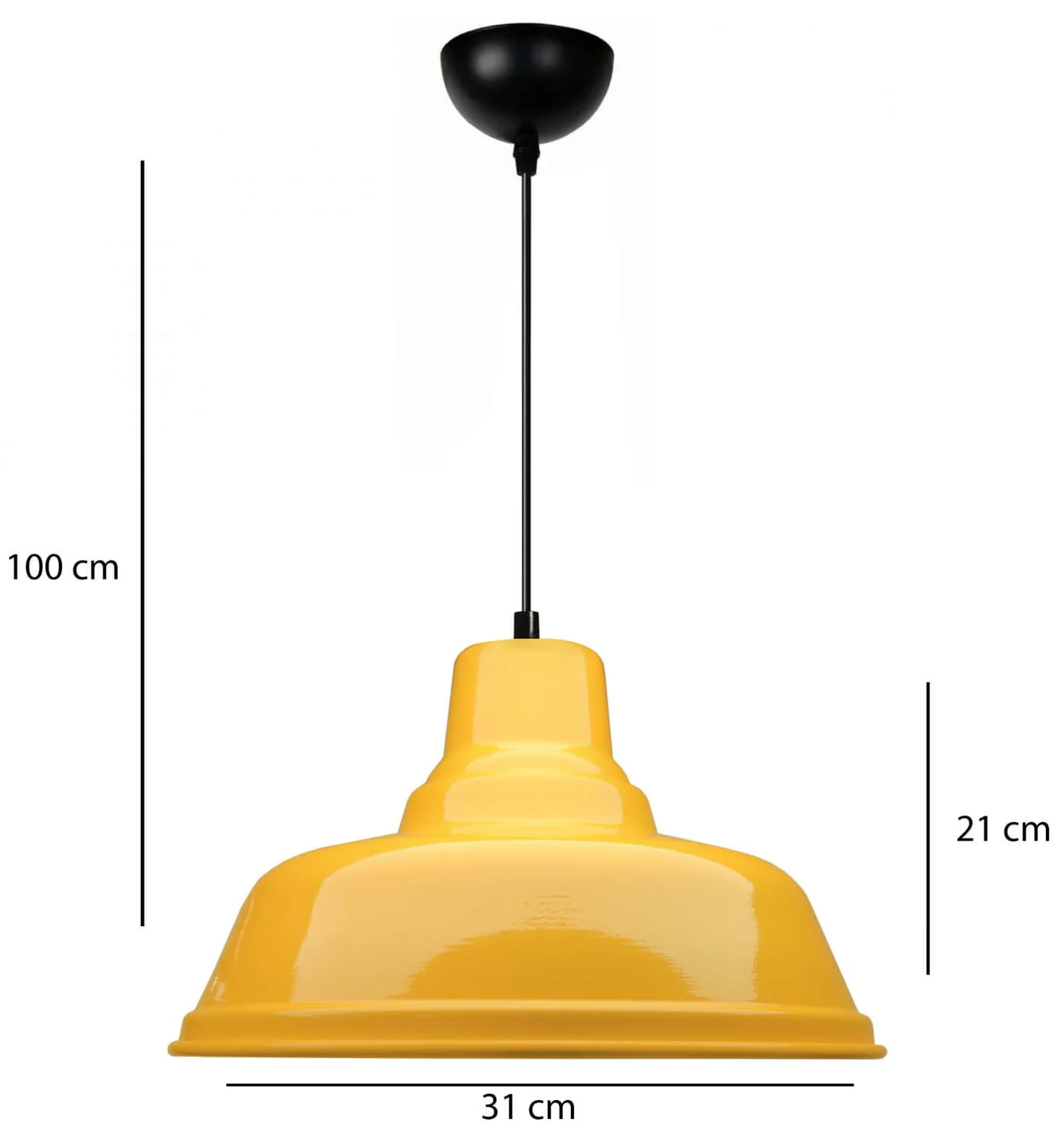 Lampa wisząca Lennety średnica 31 cm żółta - Image 2