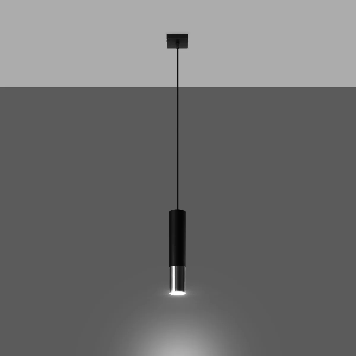 Lampa wisząca Loopez 1 czarny/chrom - Image 3