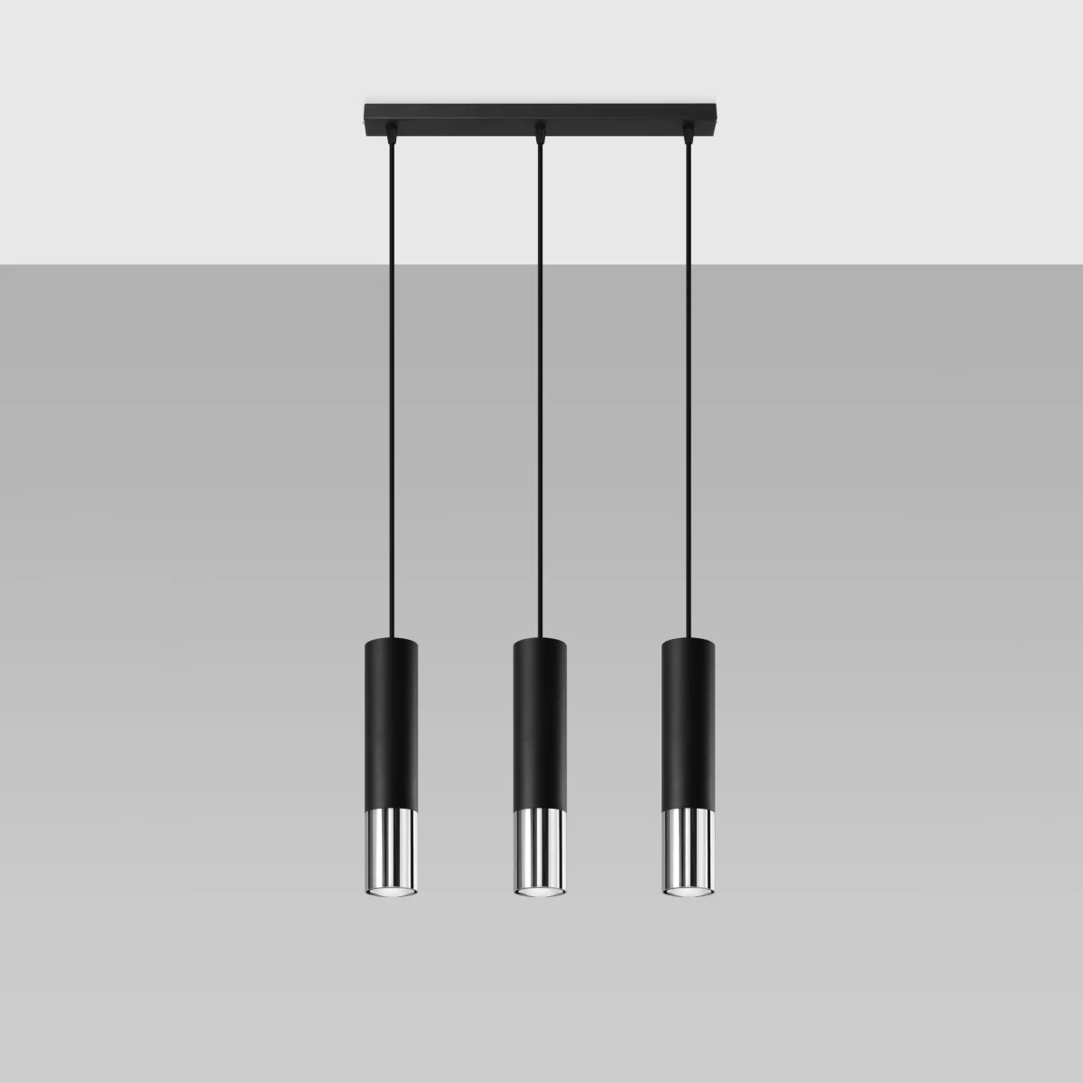 Lampa wisząca Loopez 3L czarny/chrom - Image 5