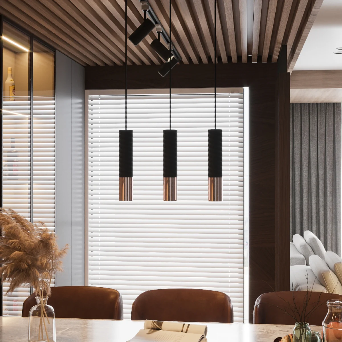 Lampa wisząca Loopez 3L czarny/miedź - Image 3