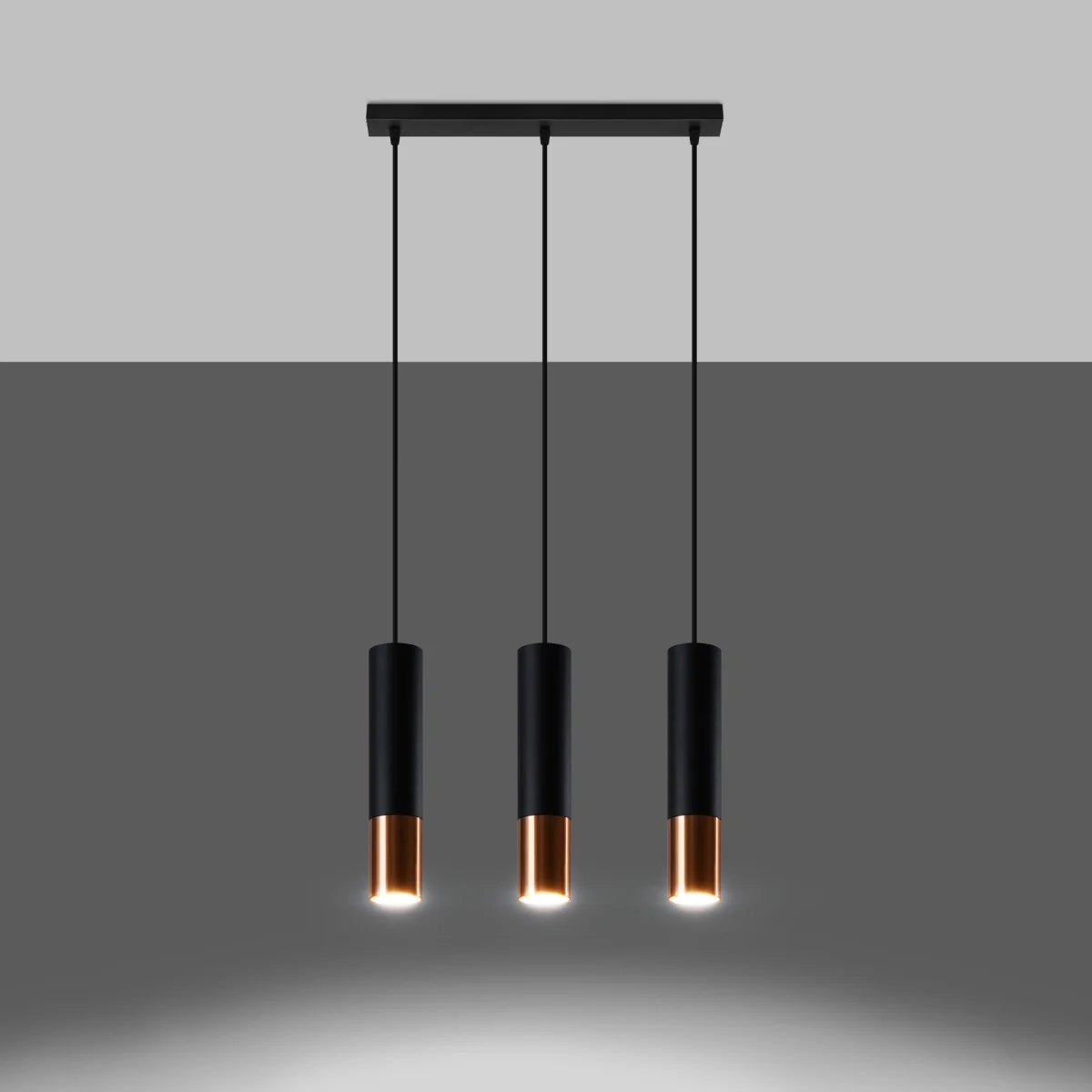 Lampa wisząca Loopez 3L czarny/miedź - Image 6