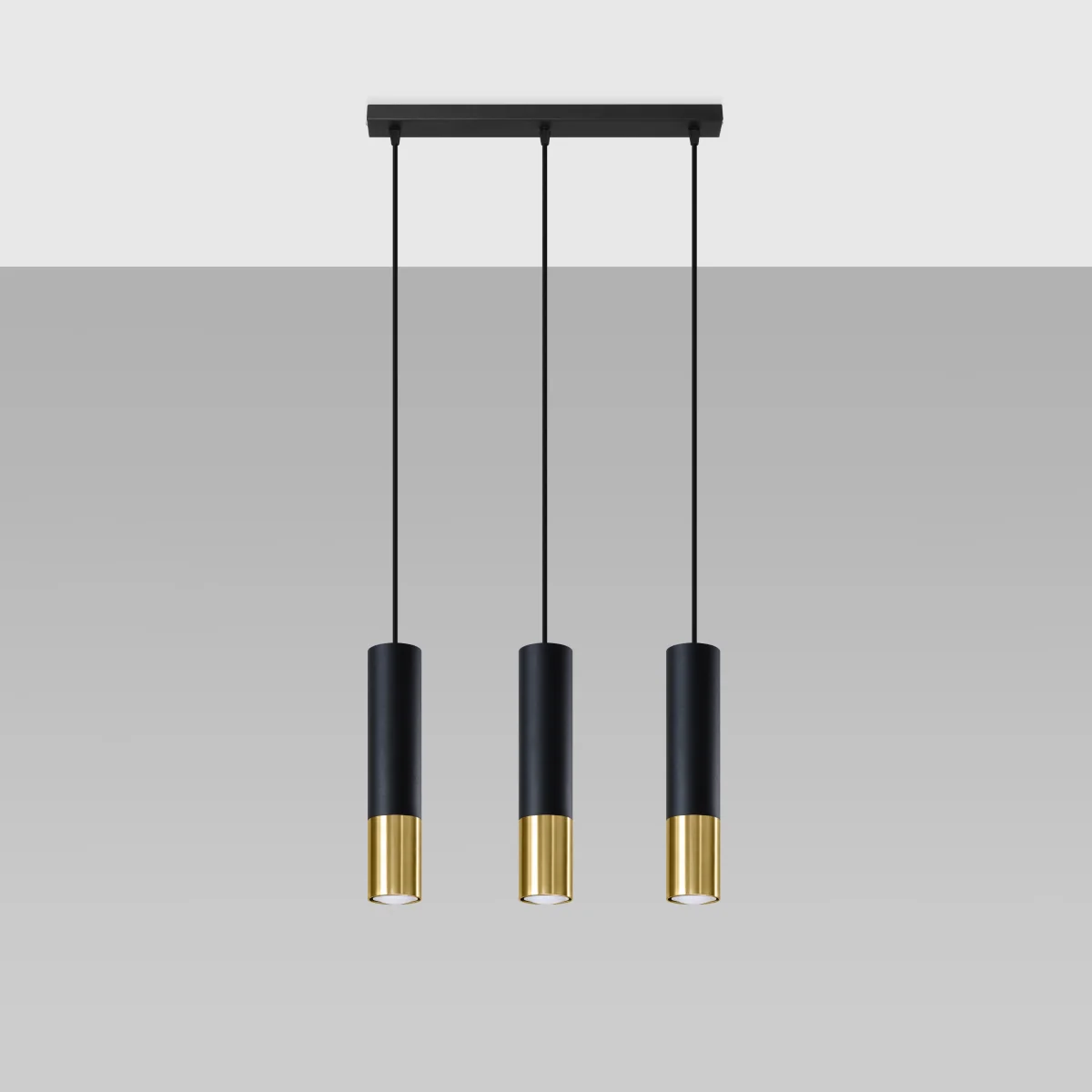 Lampa wisząca Loopez 3L czarny/złoty - Image 5