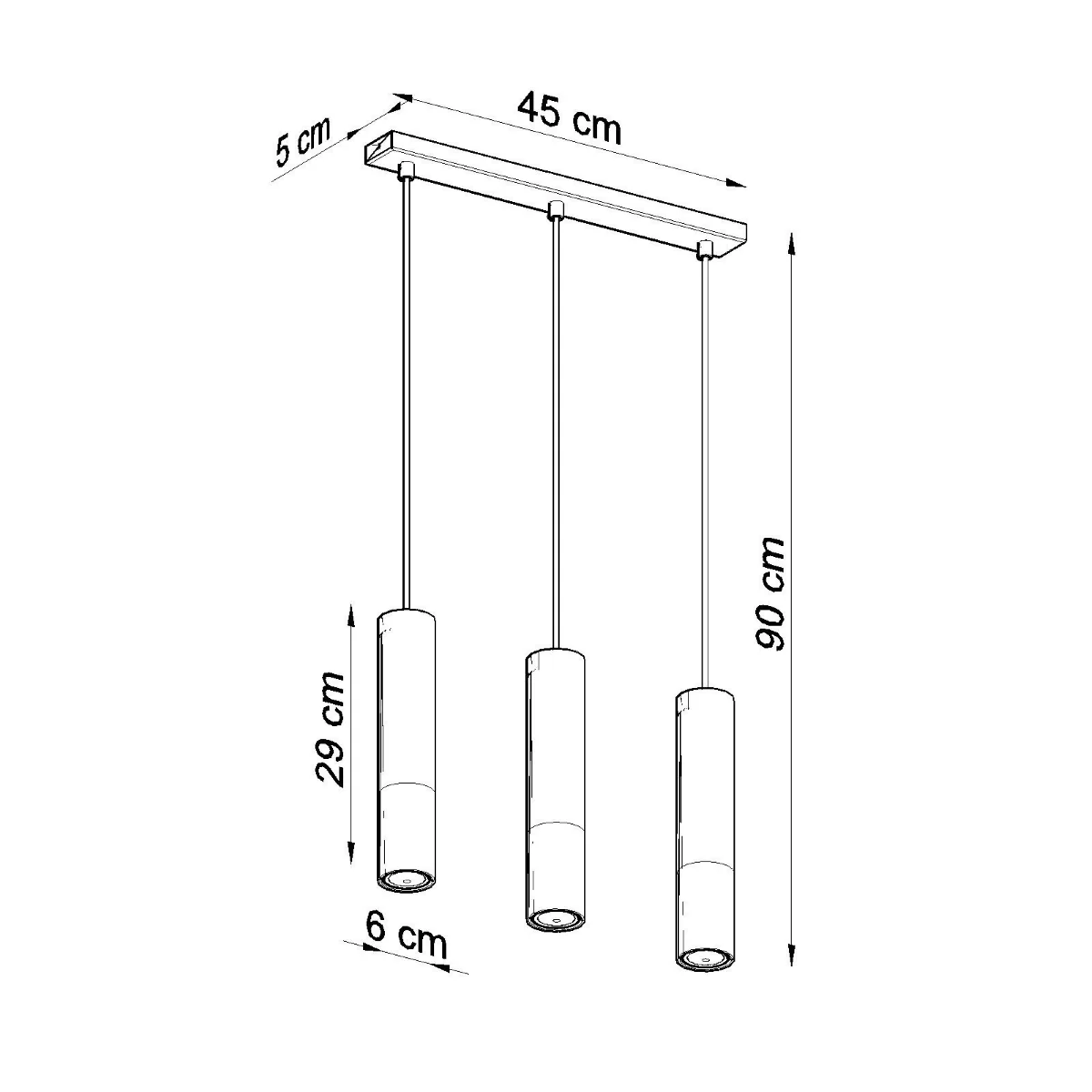 Lampa wisząca Loopez 3L czarny/złoty - Image 7