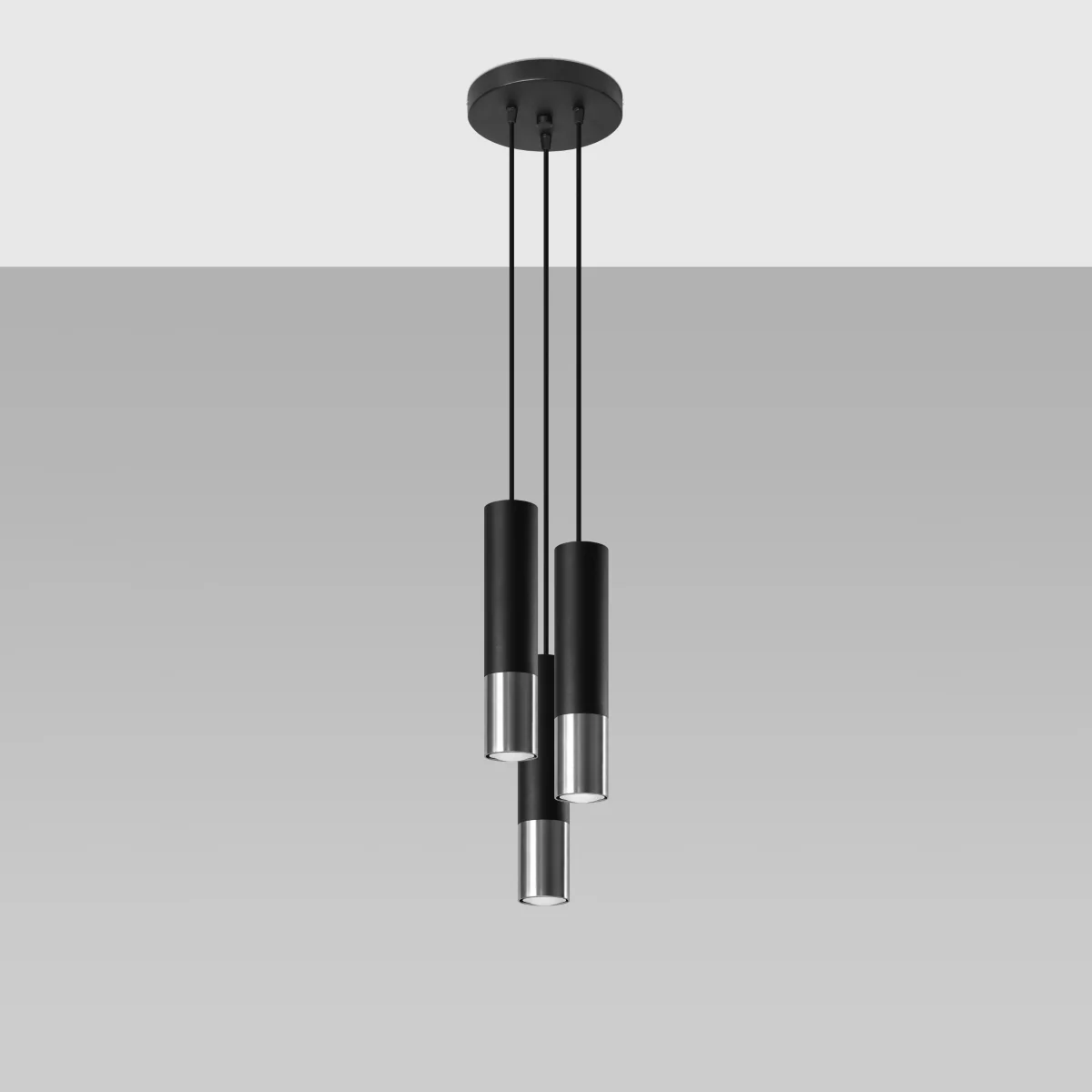Lampa wisząca Loopez 3P czarny/chrom - Image 2