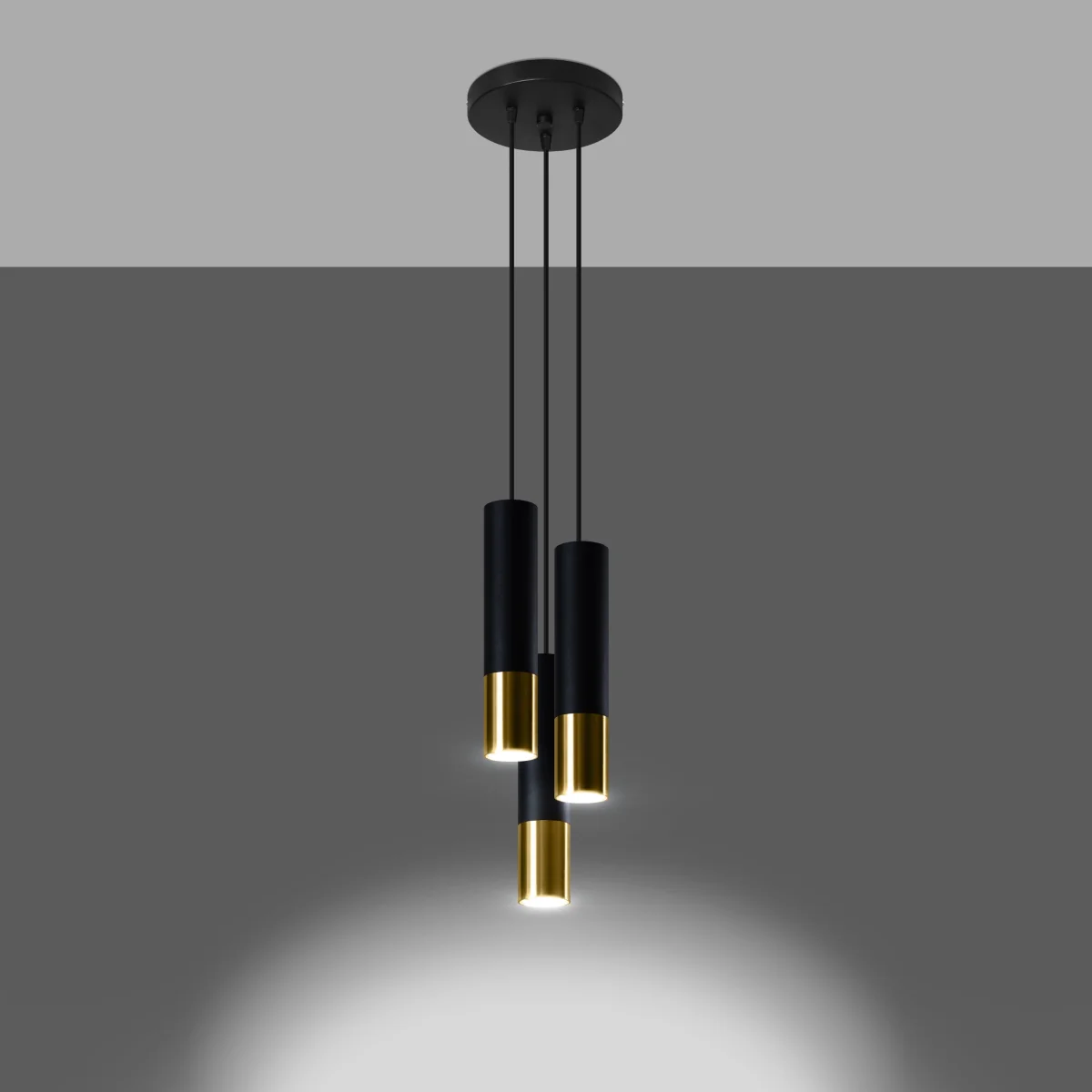 Lampa wisząca Loopez 3P czarny/złoty - Image 3