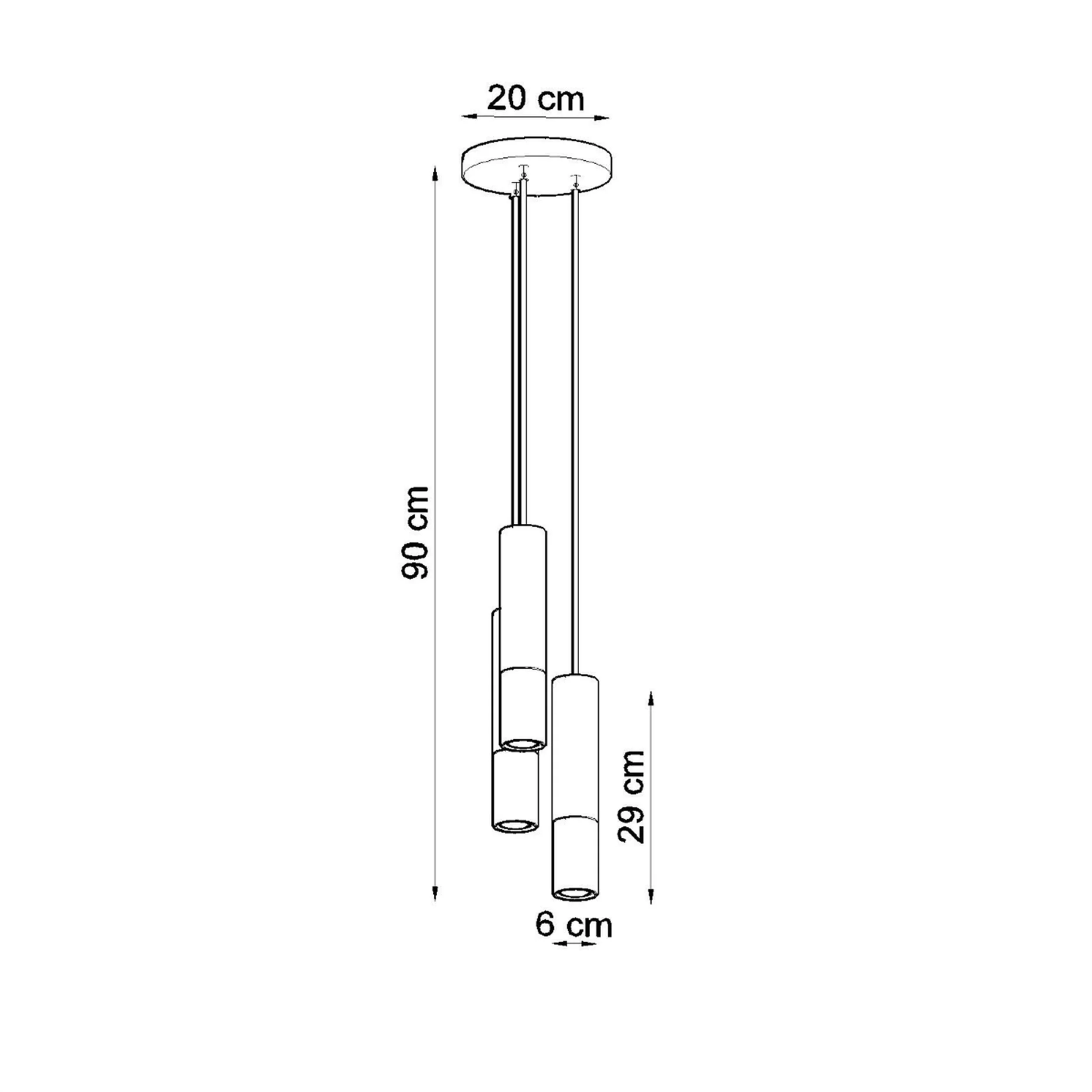 Lampa wisząca Loopez x3 czerń/miedź na okrągłej podsufitce - Image 4