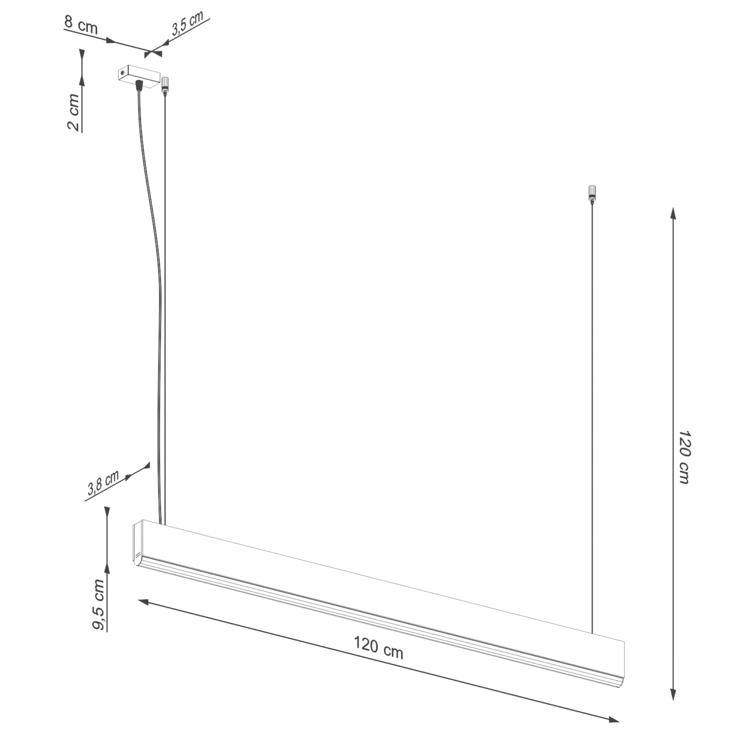Lampa wisząca Lykke 120 cm LED barwa ciepła - Image 8