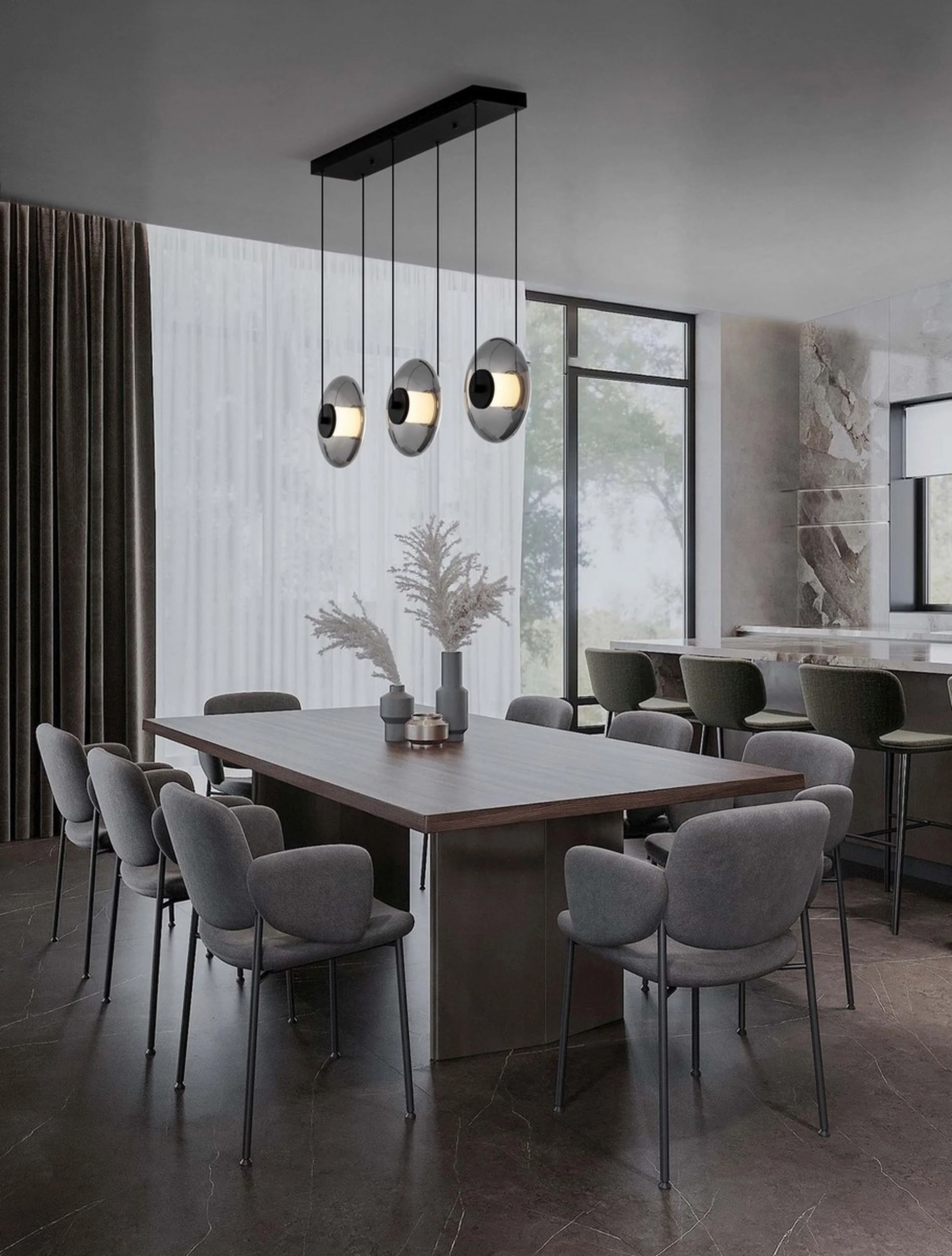 Lampa wisząca Lynoll LED x3 czarna - Image 2