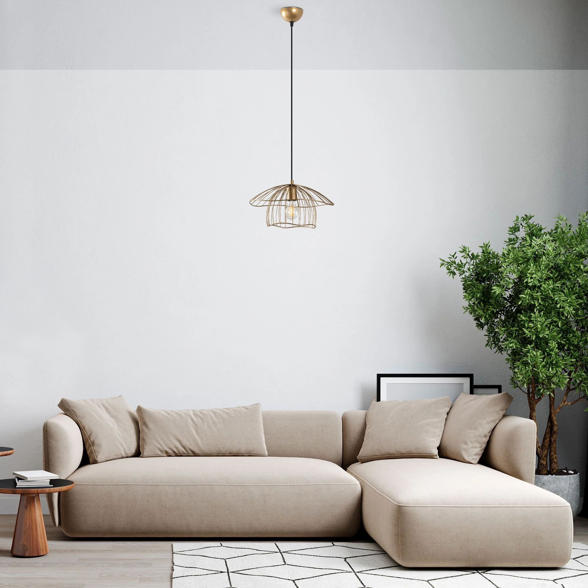 Lampa wisząca Mantar złota - Image 3