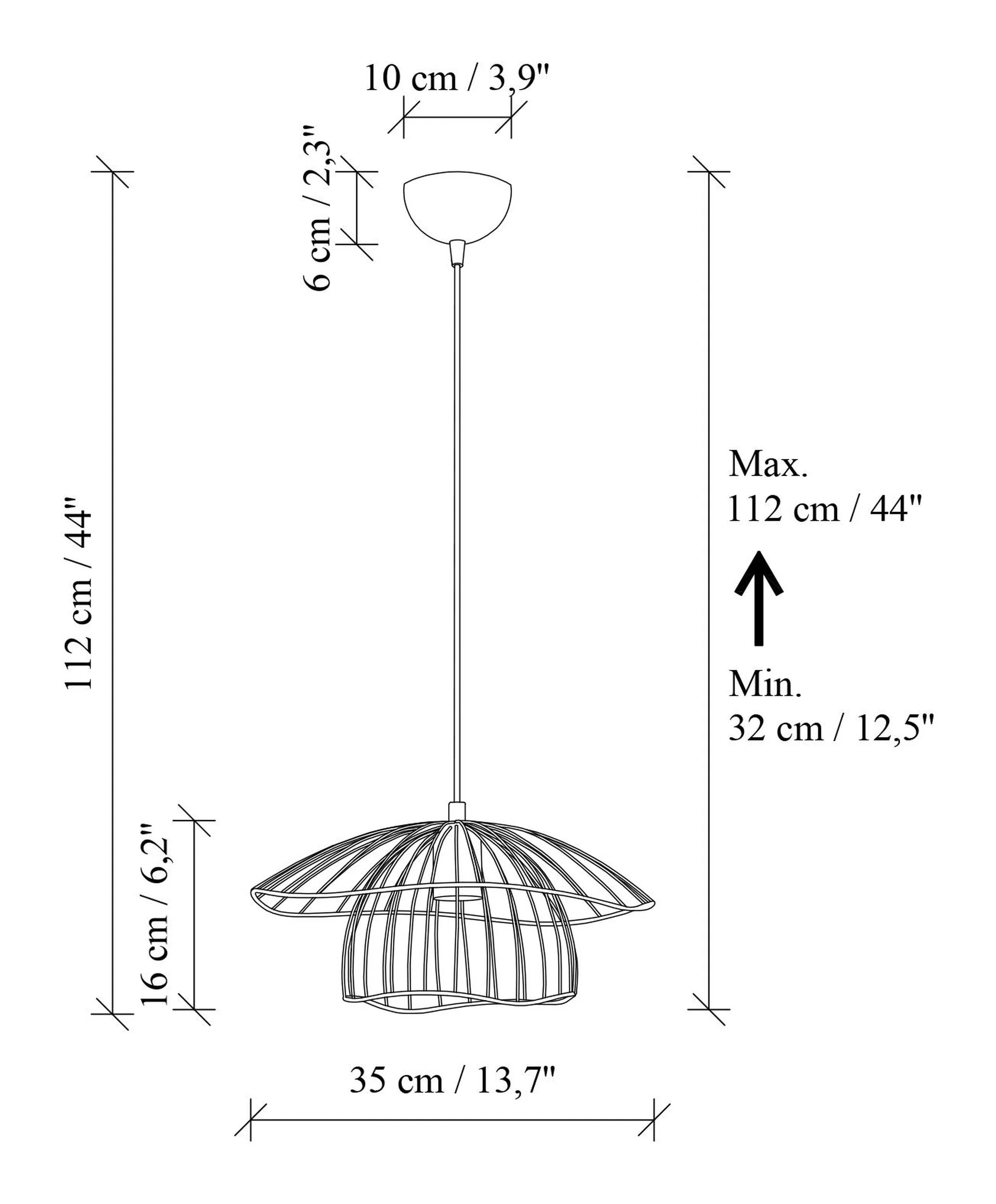 Lampa wisząca Mantar złota - Image 8