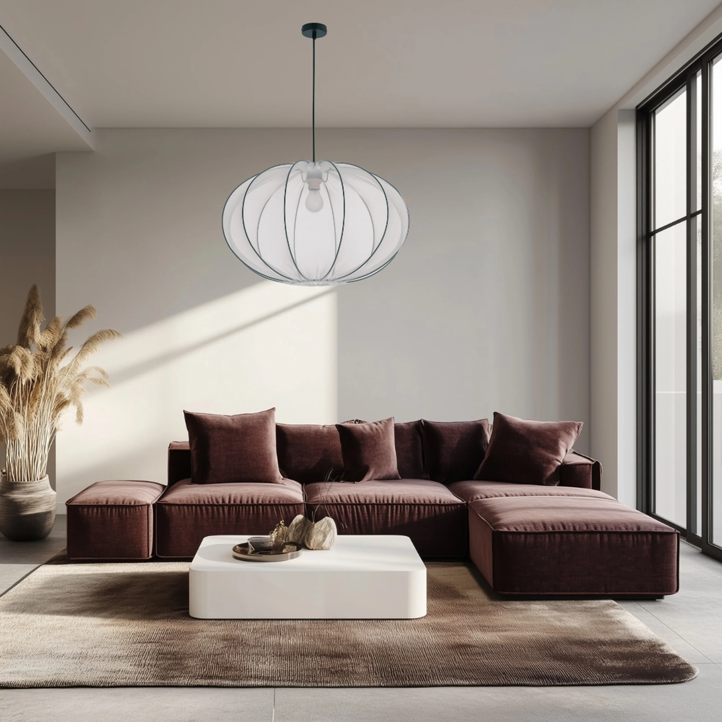 Lampa Wisząca Mellow 115 cm biała E27 - Image 2