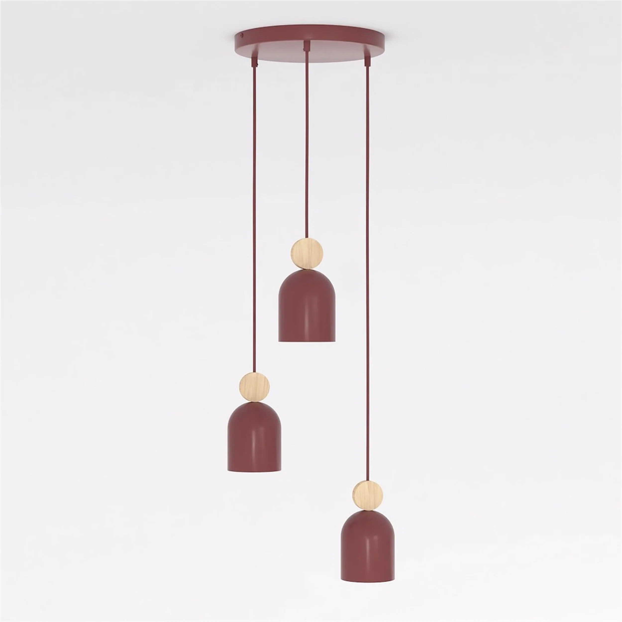 Lampa wisząca Mesi Premium x3 burgund - Image 2