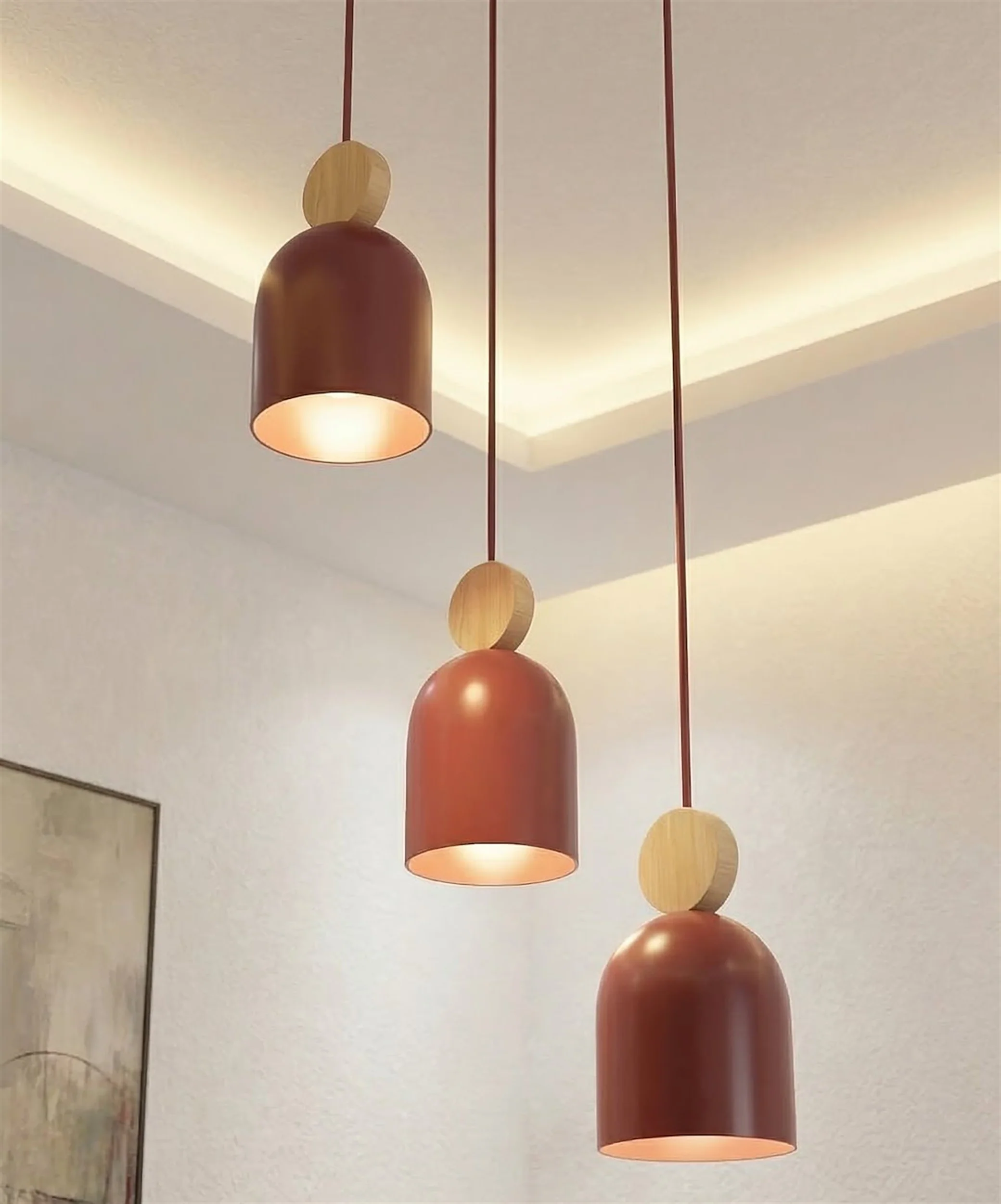 Lampa wisząca Mesi Premium x3 burgund - Image 6