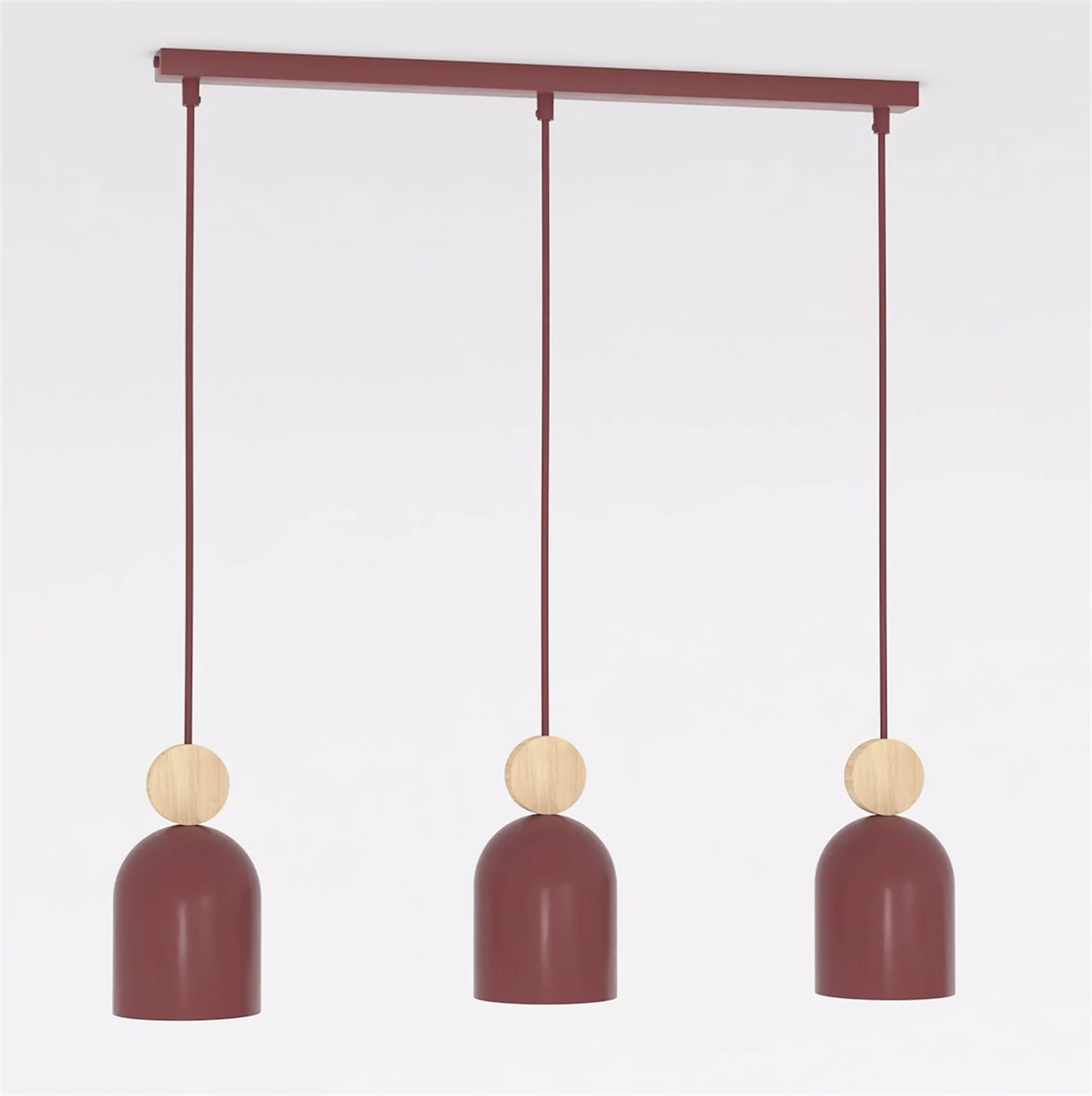Lampa wisząca Mesi x3 burgundowa - Image 2