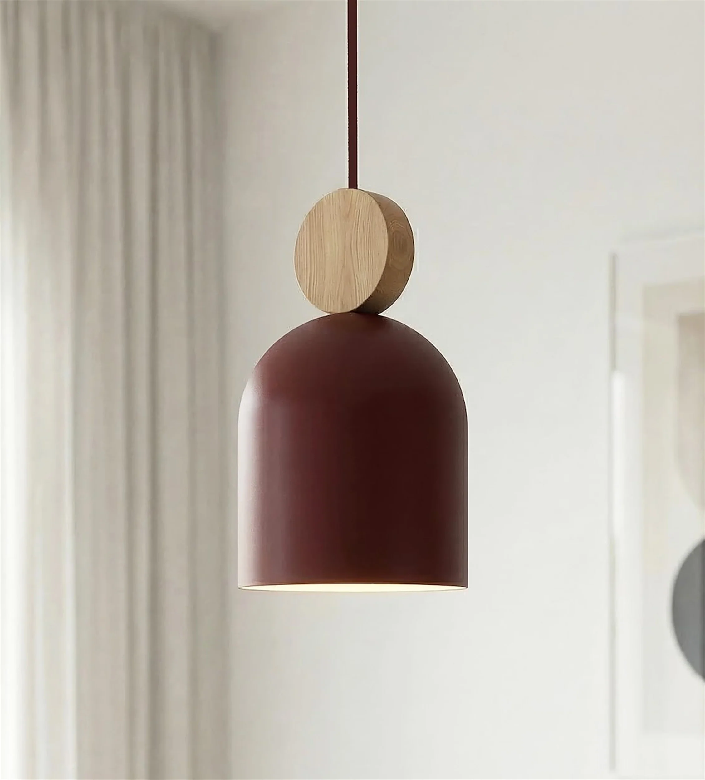 Lampa wisząca Mesi x3 burgundowa - Image 4