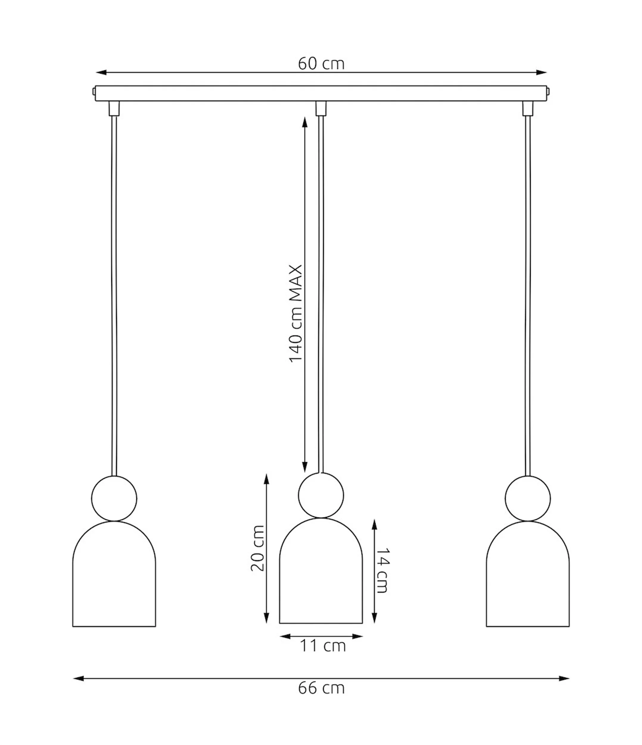 Lampa wisząca Mesi x3 burgundowa - Image 7