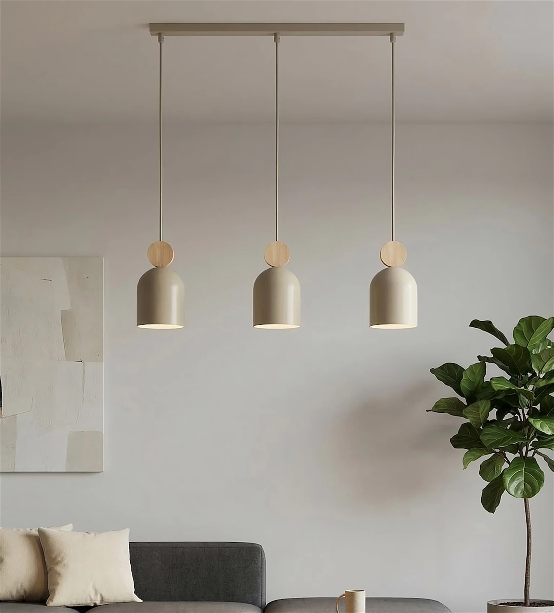 Lampa wisząca Mesi x3 mokka - Image 3